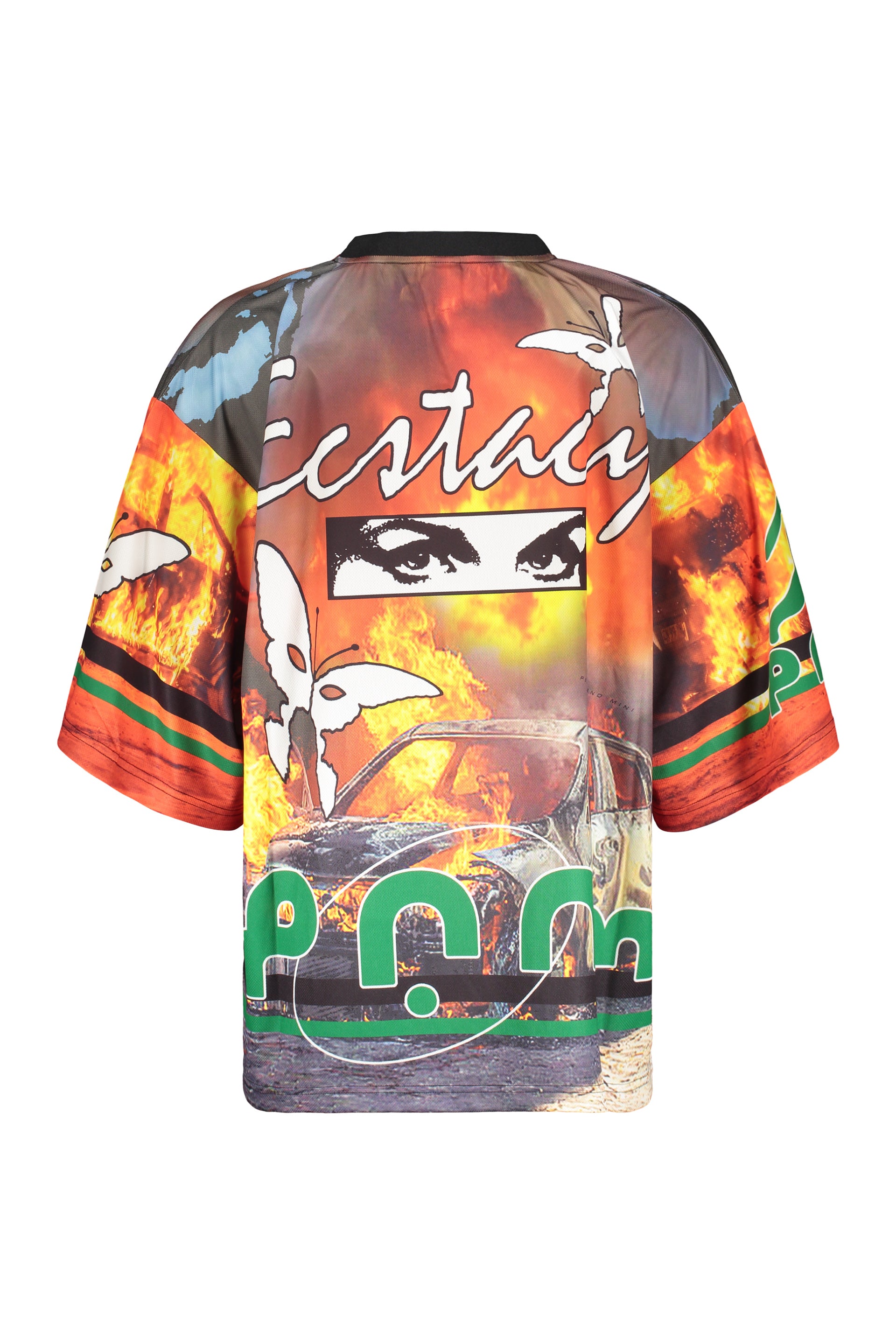 Technical fabric T-shirt with print