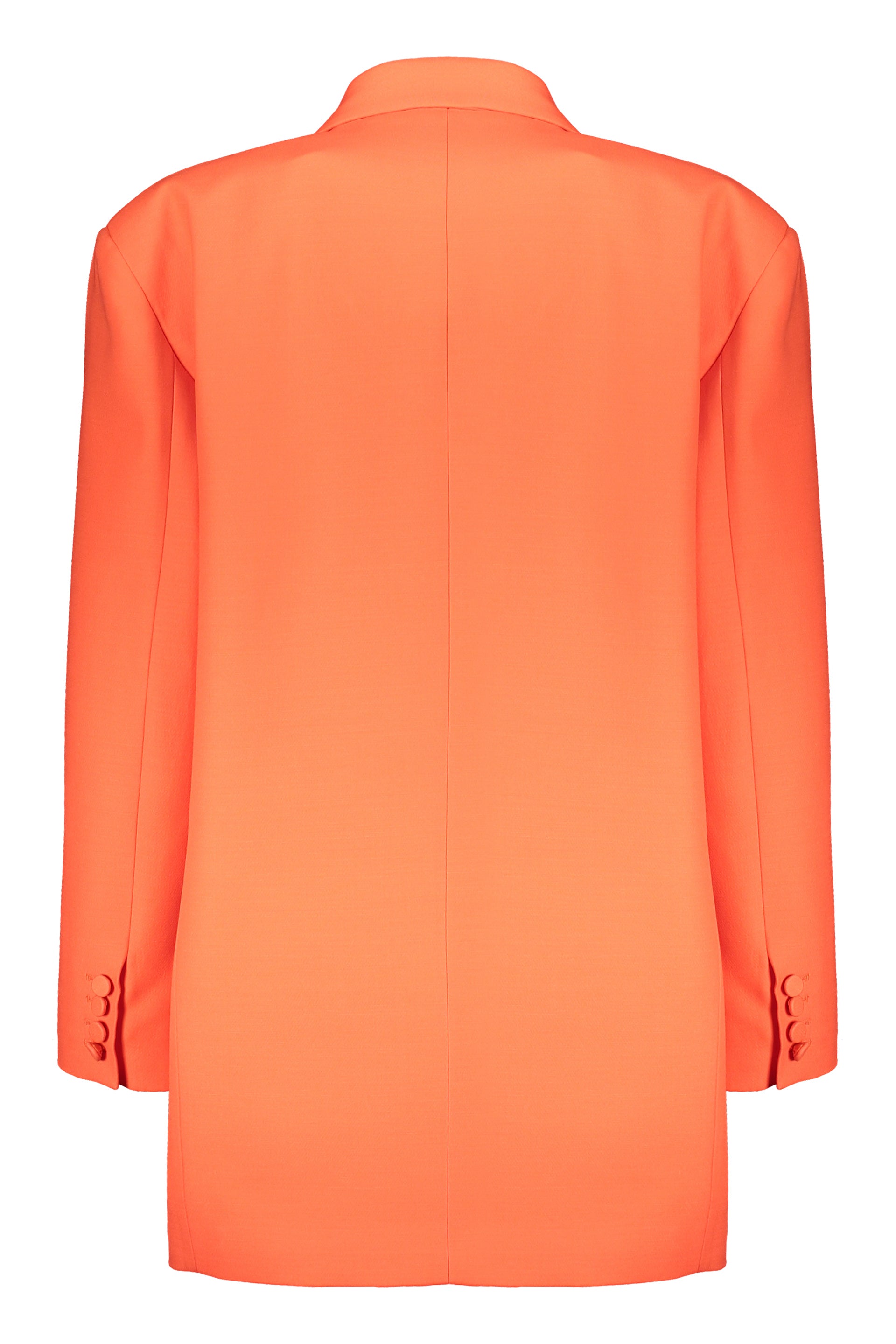 Elegant orange blazer with double-breasted.