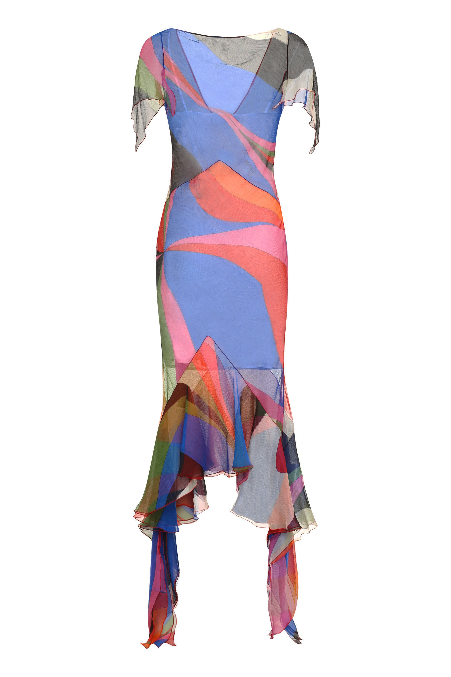 Printed silk dress