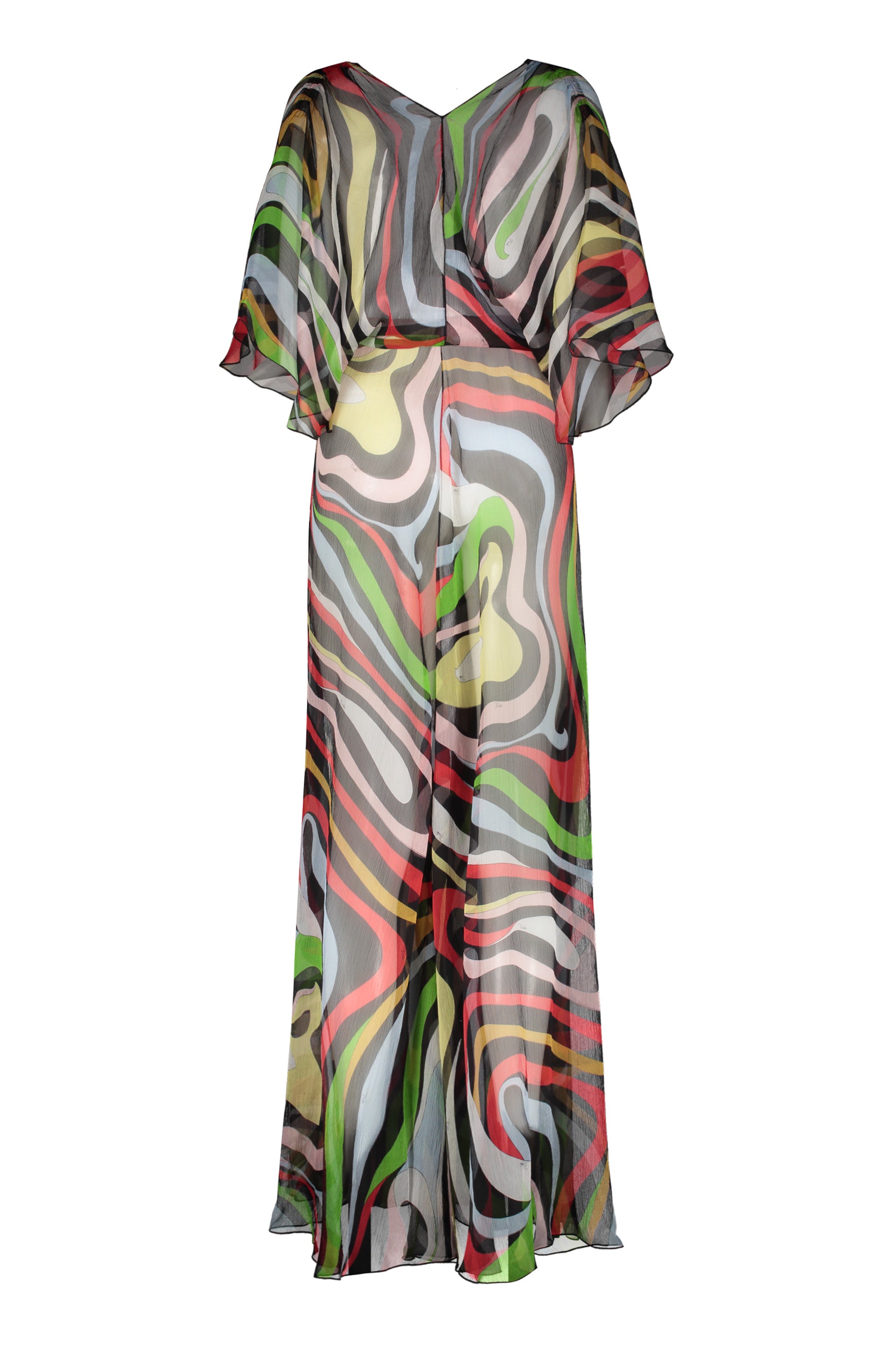 Printed V-Neck Robe