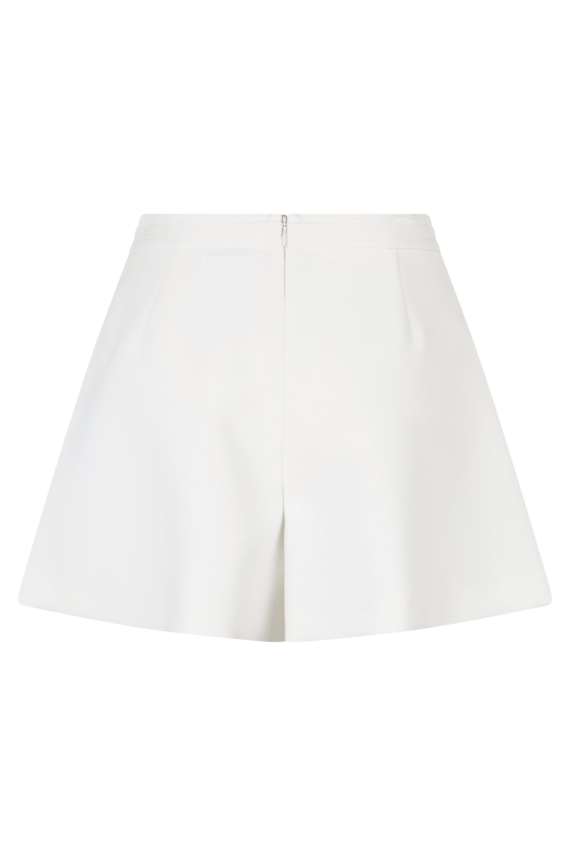 White cream shorts with a minimalist and versatile design.