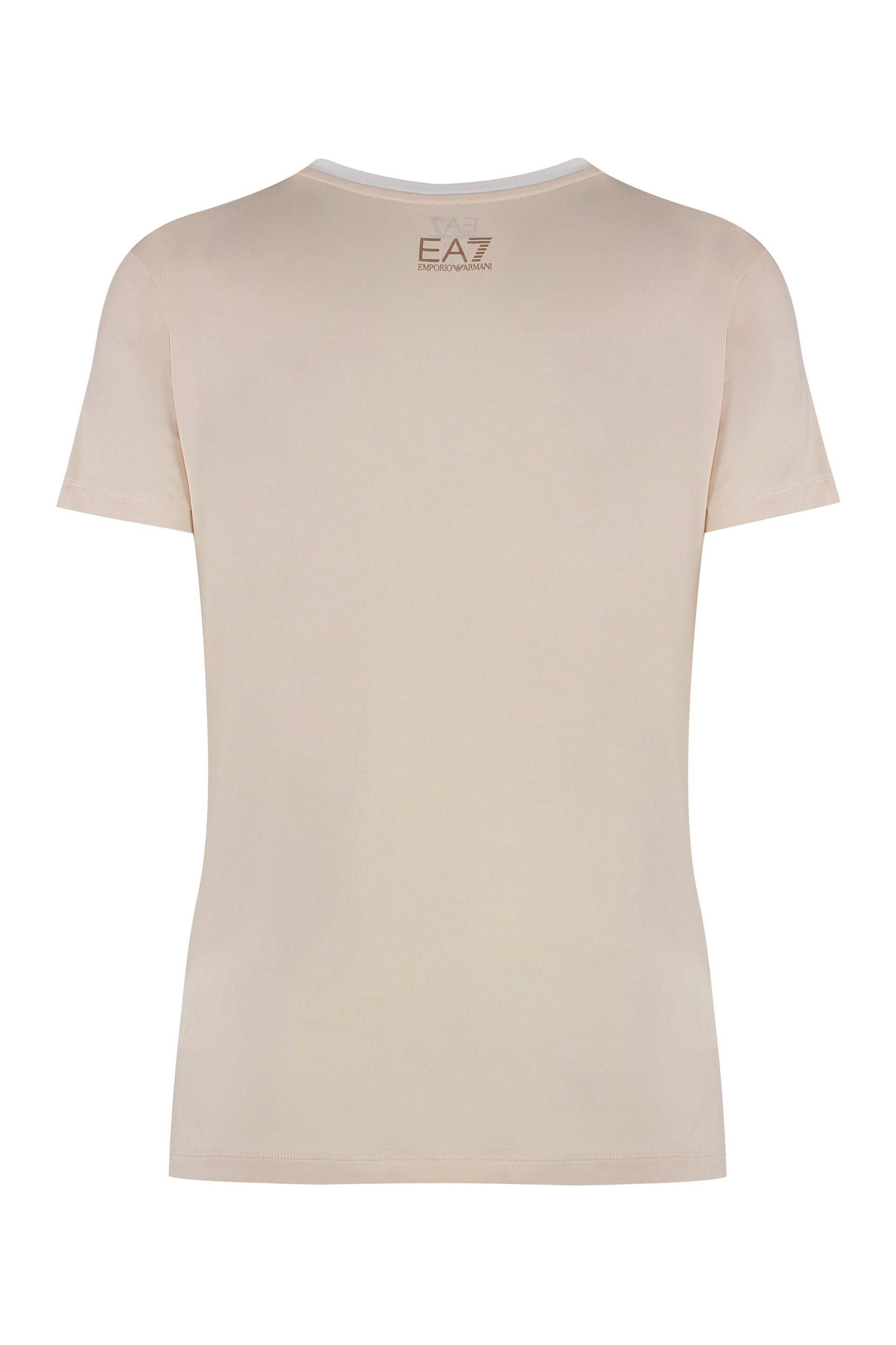 Viscose crew-neck T-shirt