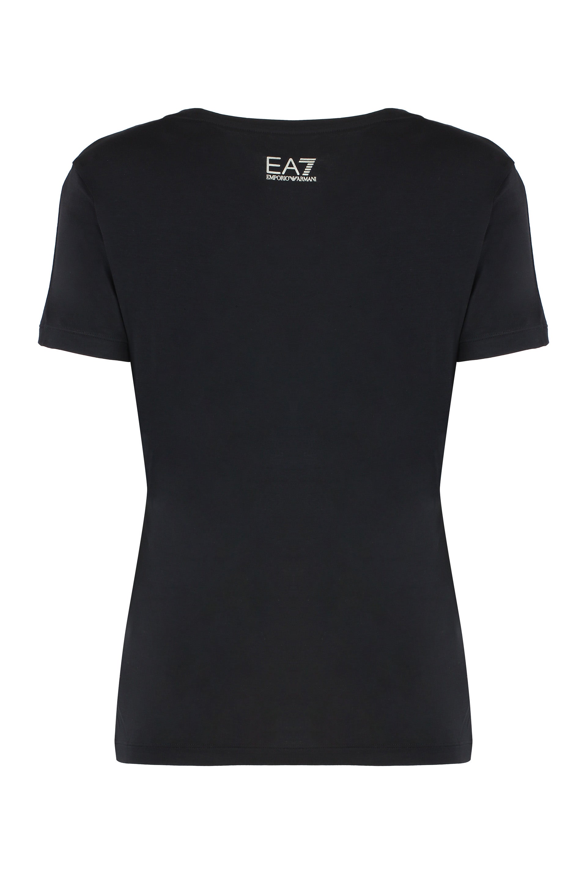 Viscose crew-neck T-shirt