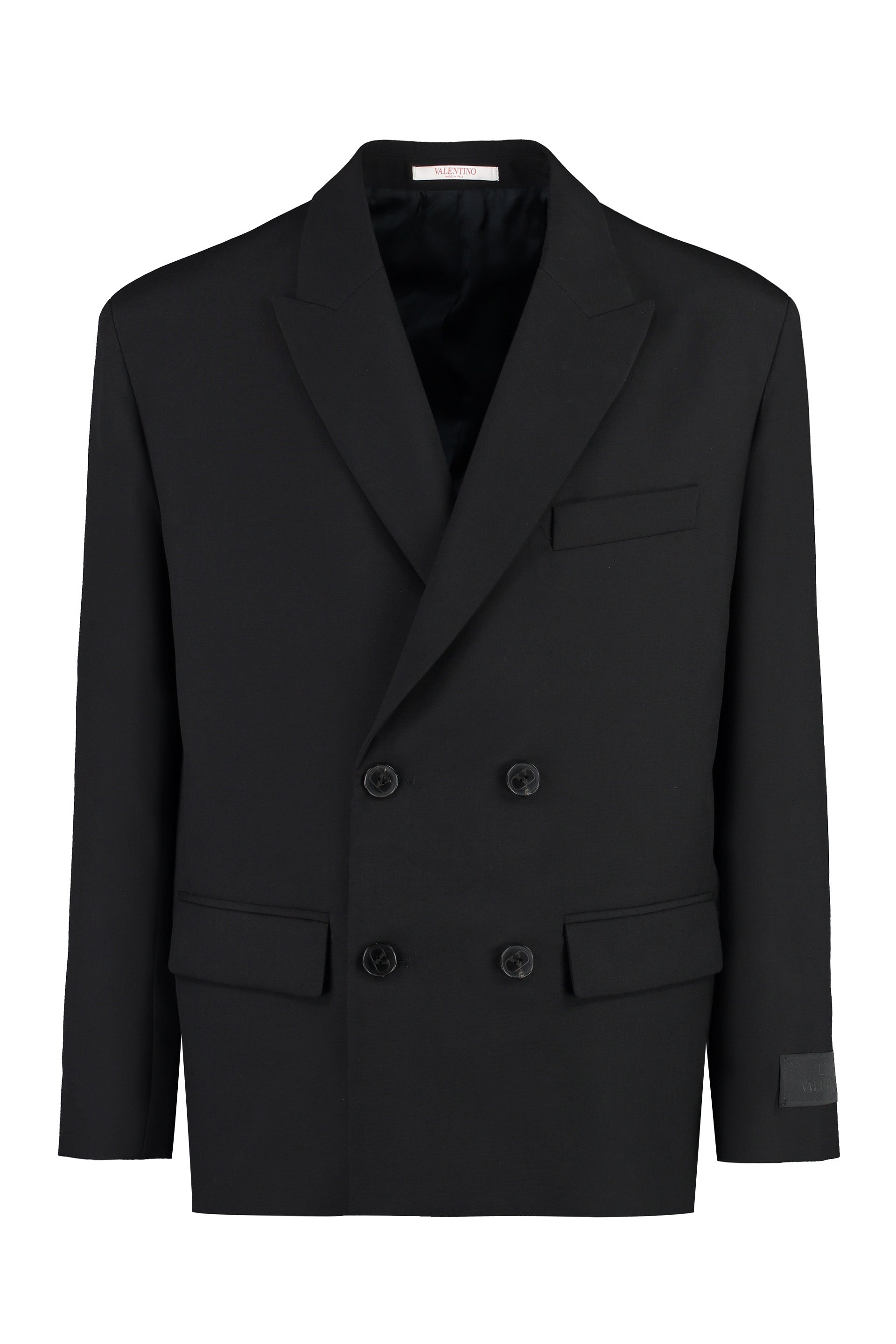 Double-breasted wool blazer