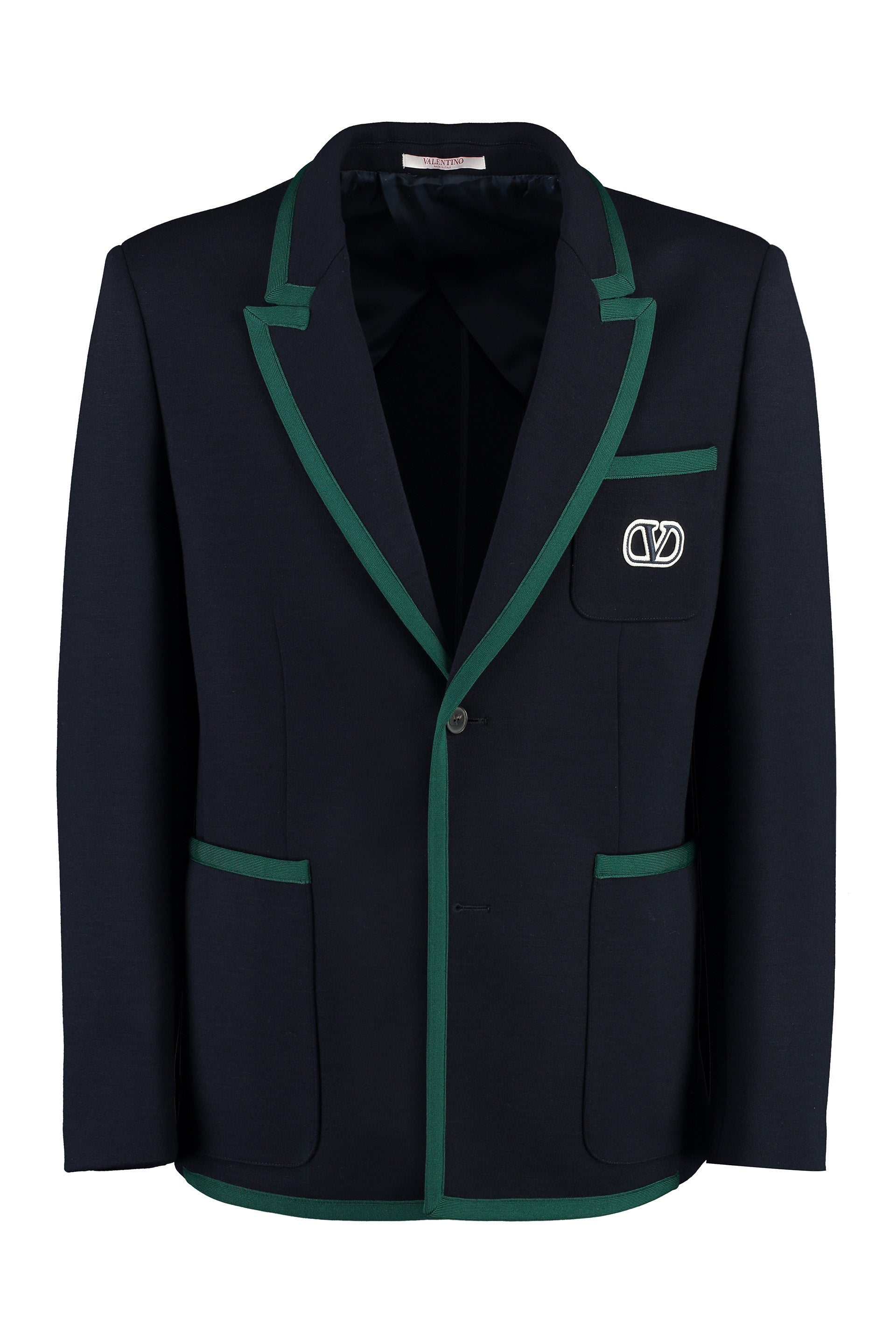 Wool single-breasted blazer