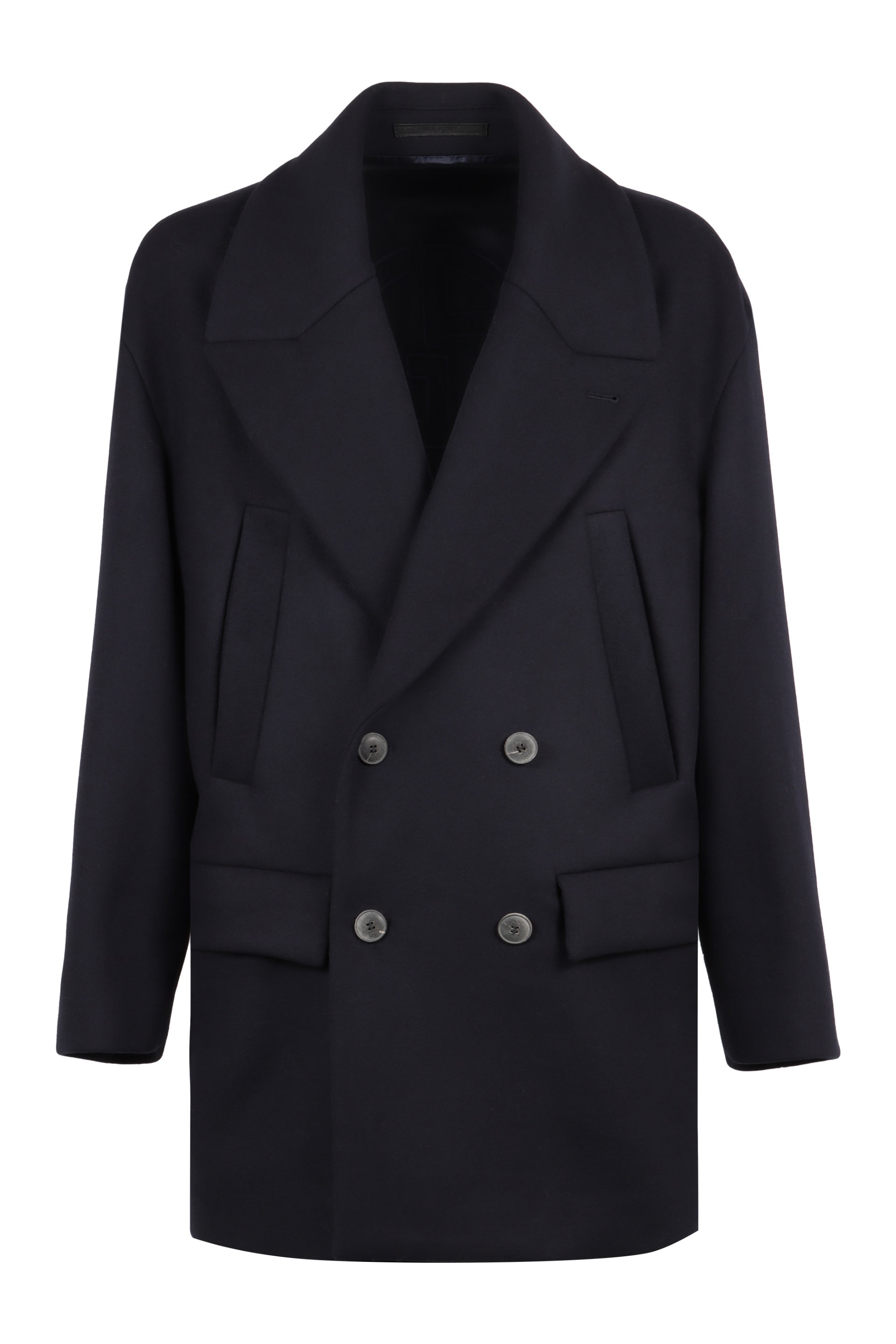 Double-breasted peacoat