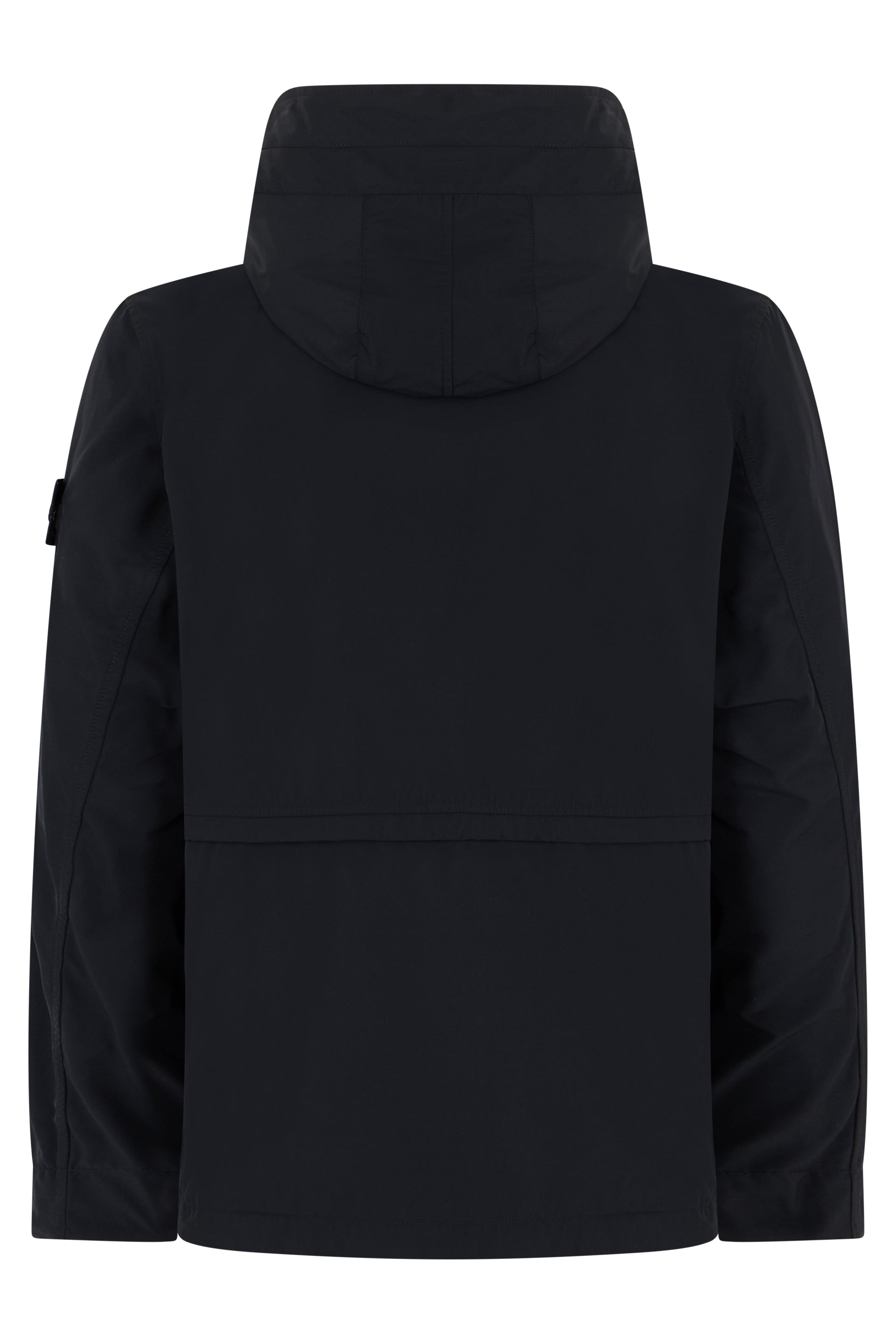 Windbreaker with high collar