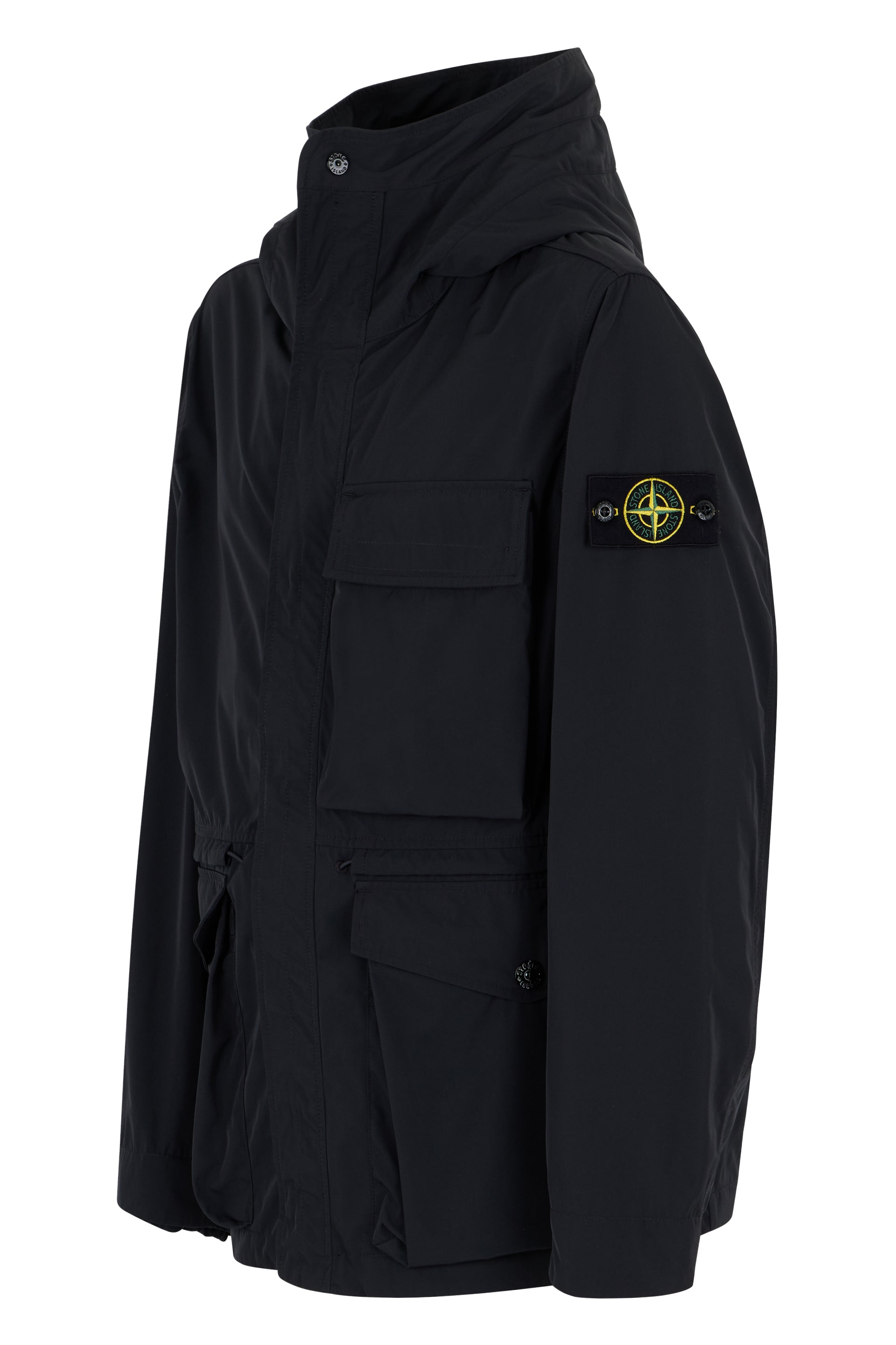 Windbreaker with high collar