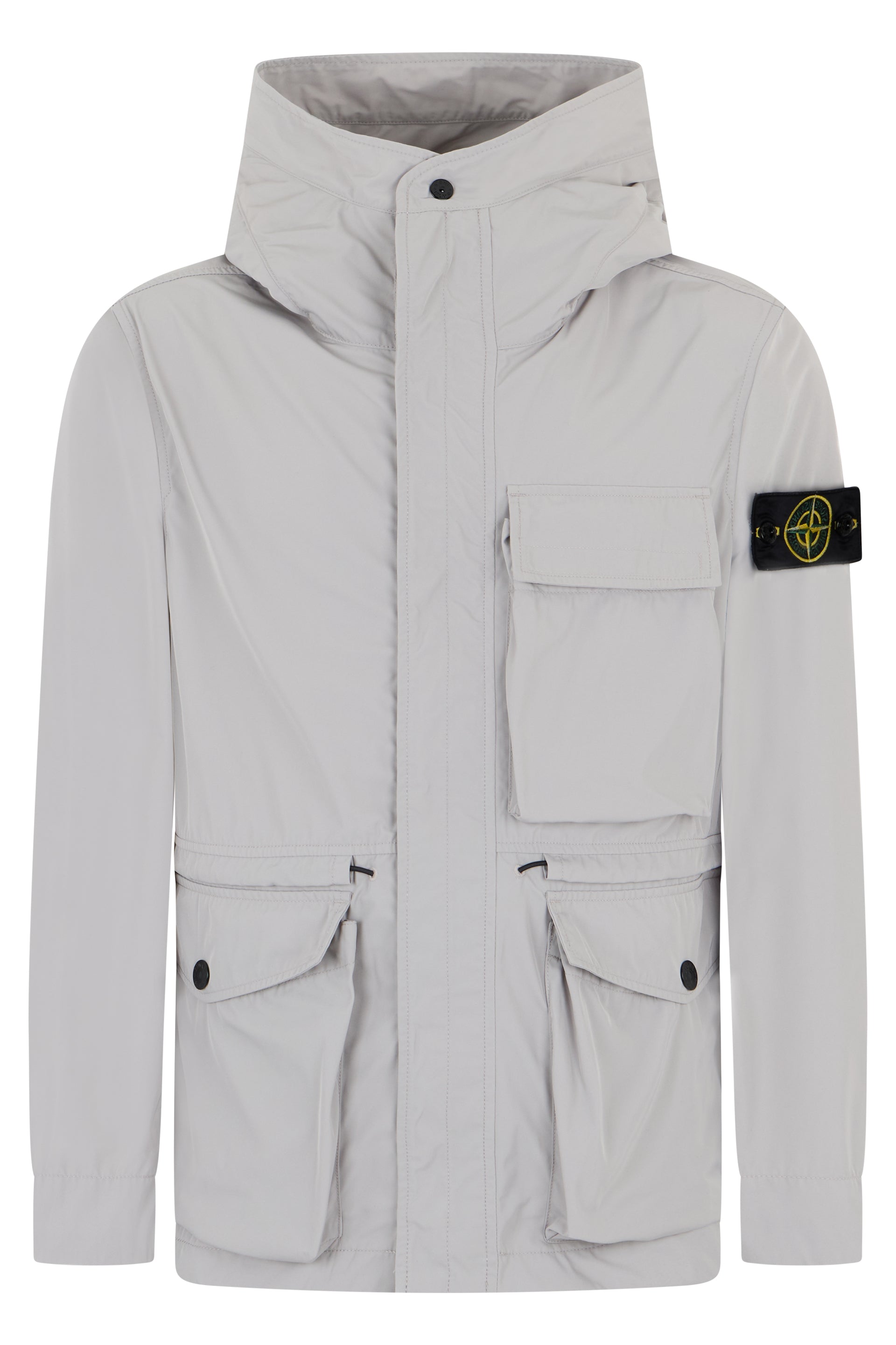 Windbreaker with high collar