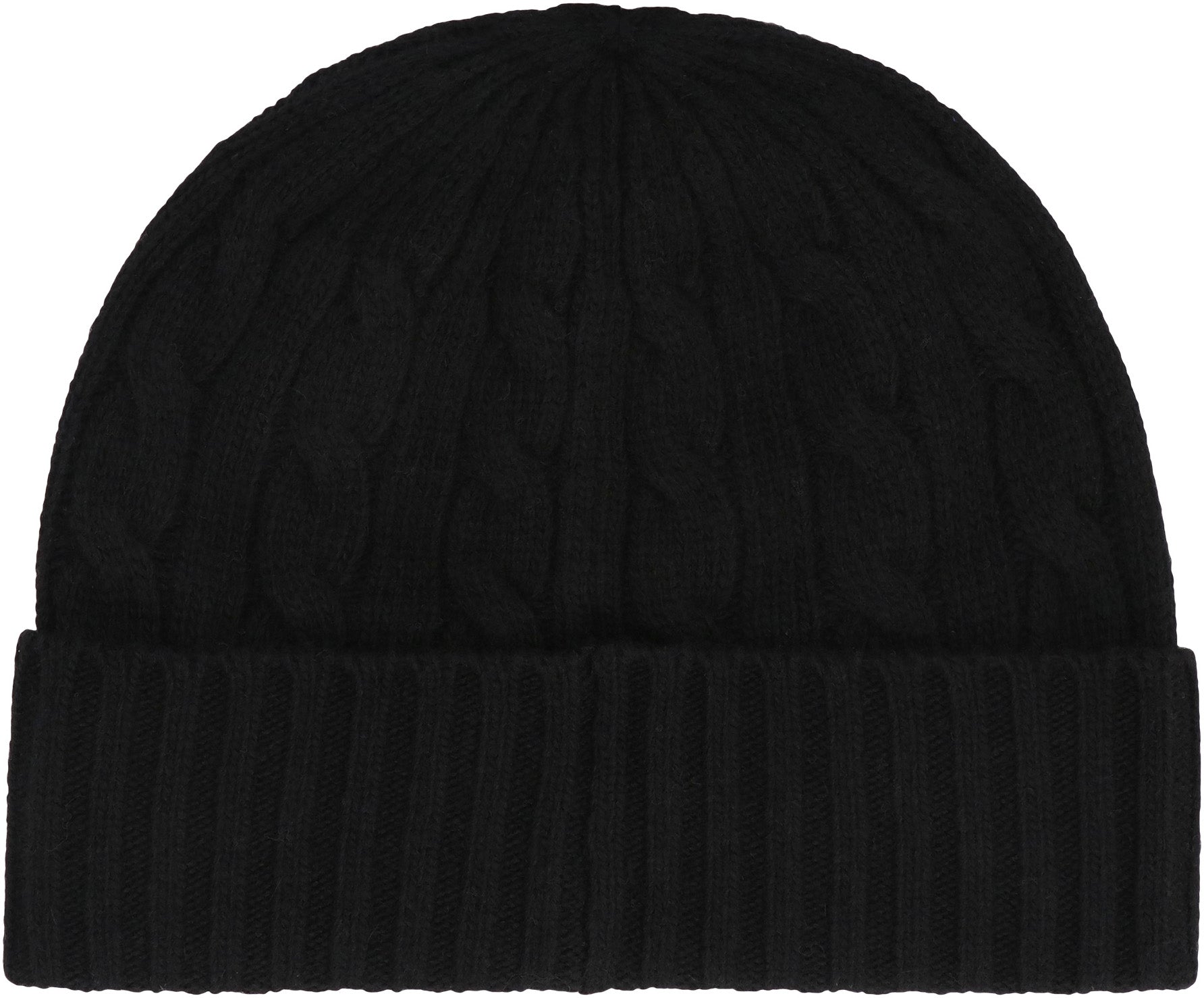 Knitted wool beanie hat