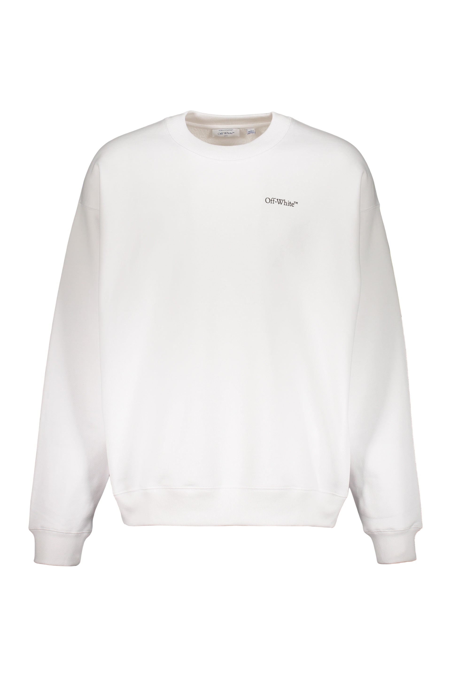 White cotton sweatshirt, comfort and style