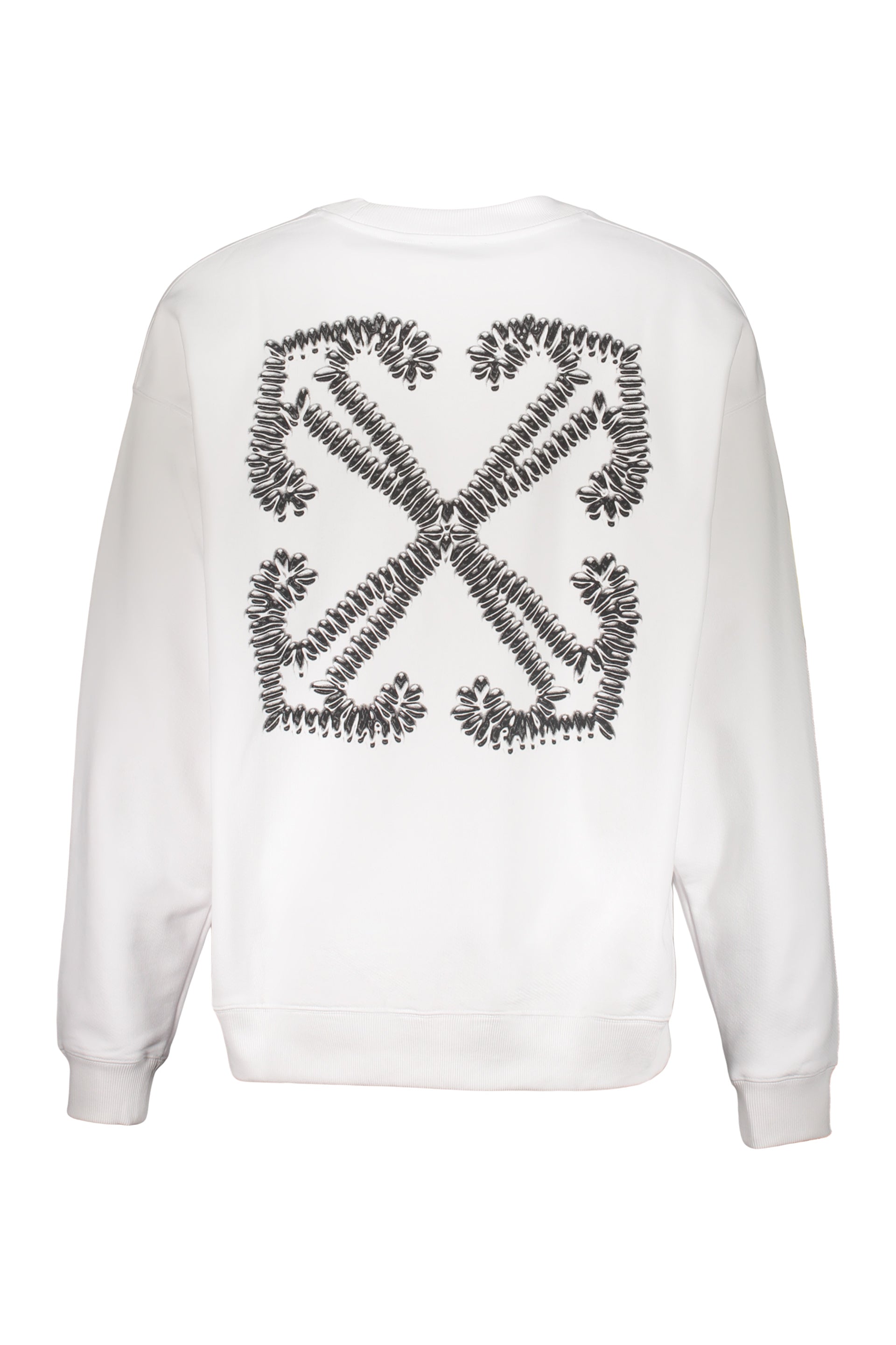 White cotton sweatshirt, comfort and style