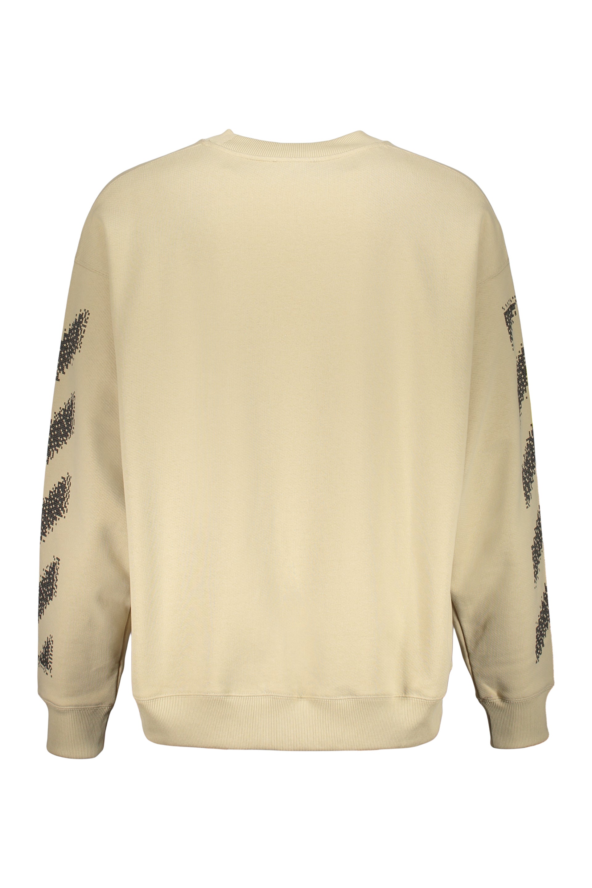 Beige sweatshirt with diagonal stripes