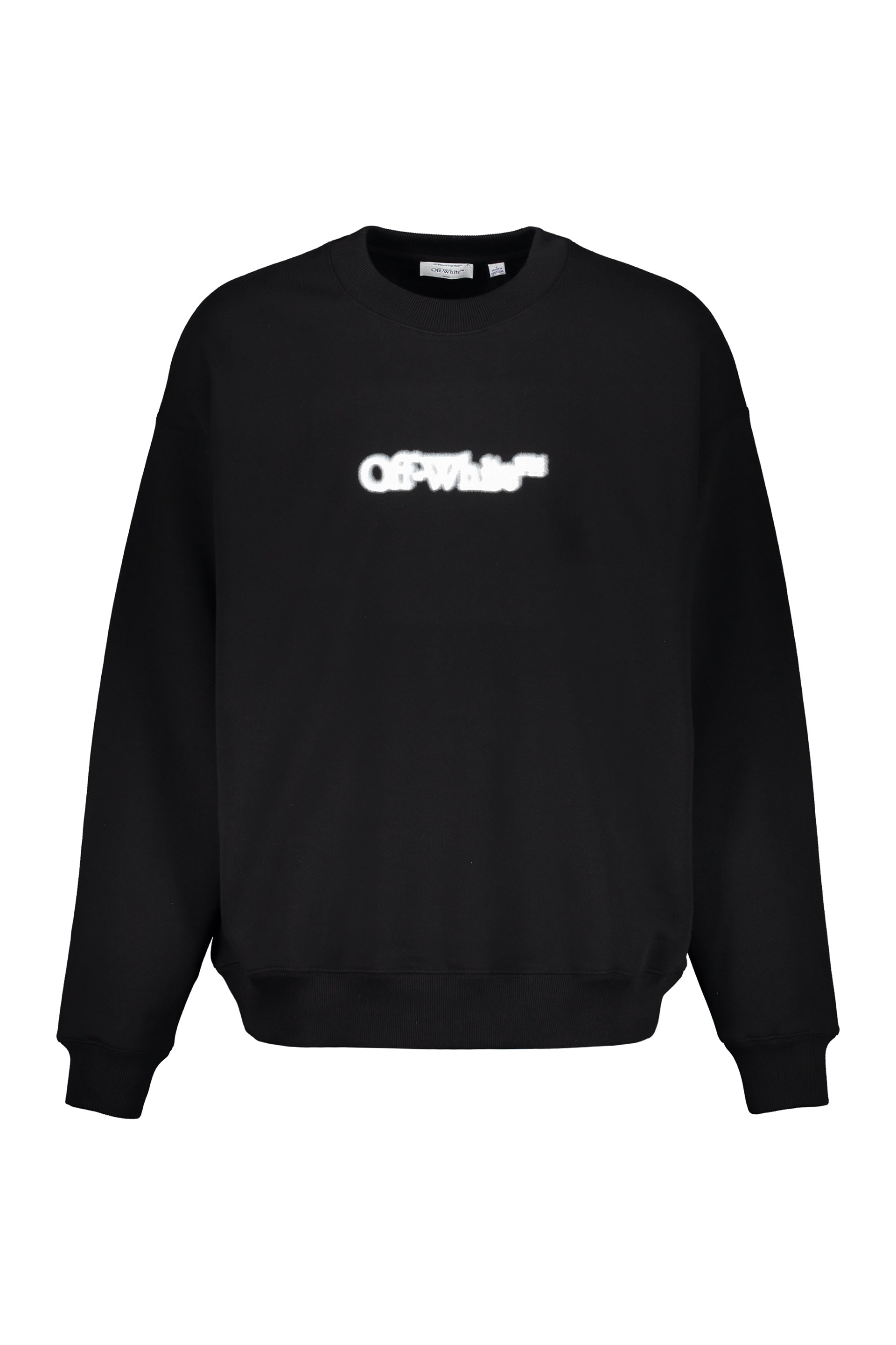 Black elegant minimalist sweatshirt with white logo