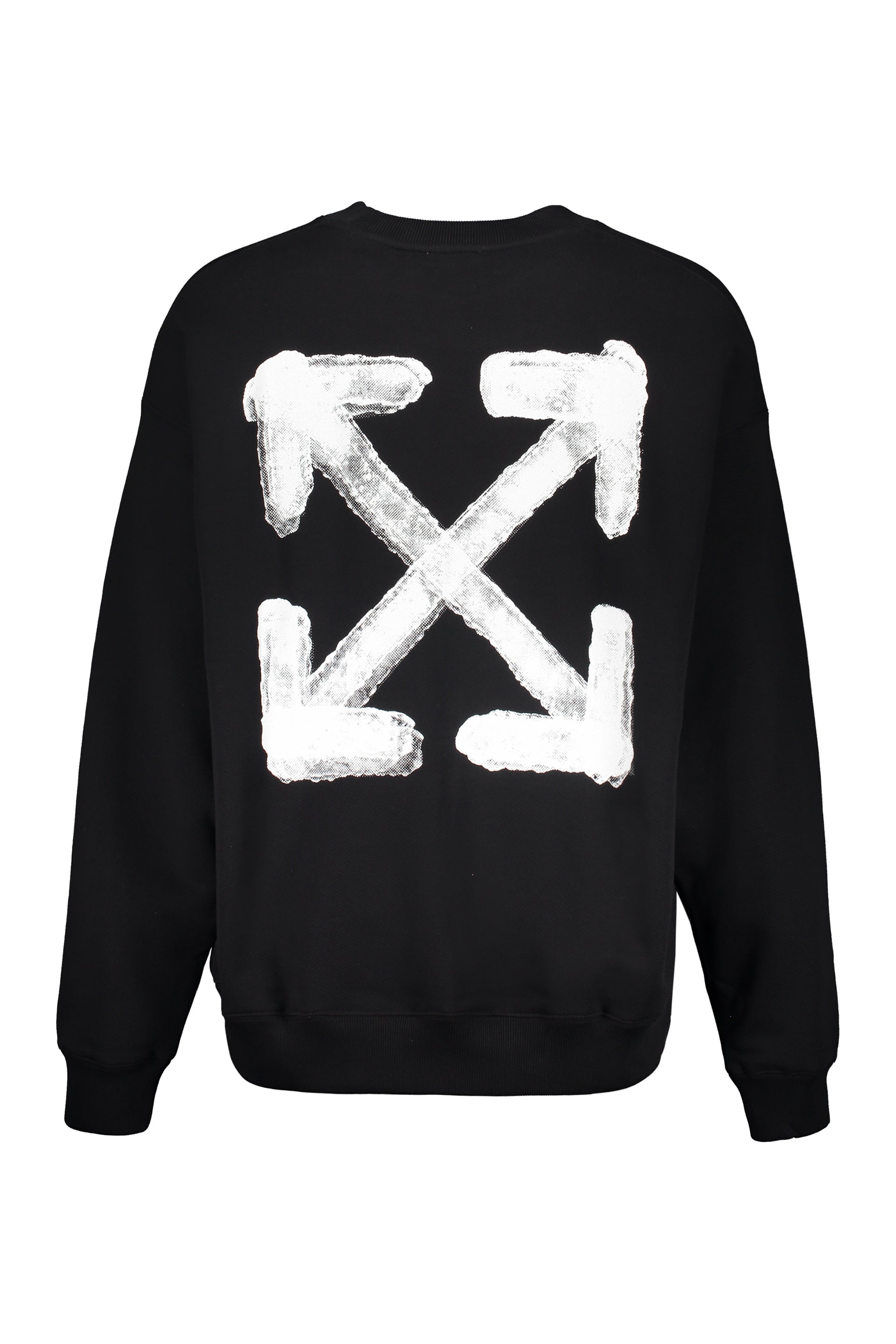 Black elegant minimalist sweatshirt with white logo