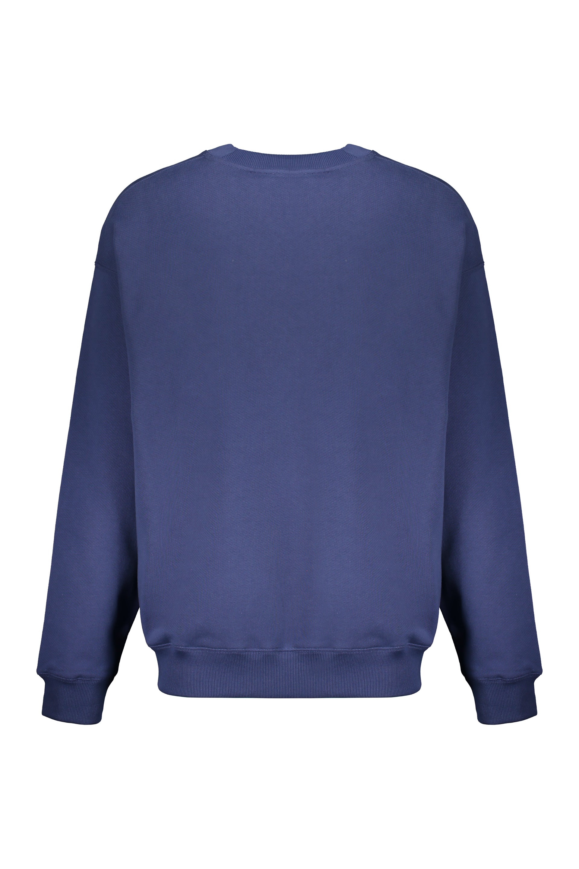 Blue dark comfortable sweatshirt with printed logo