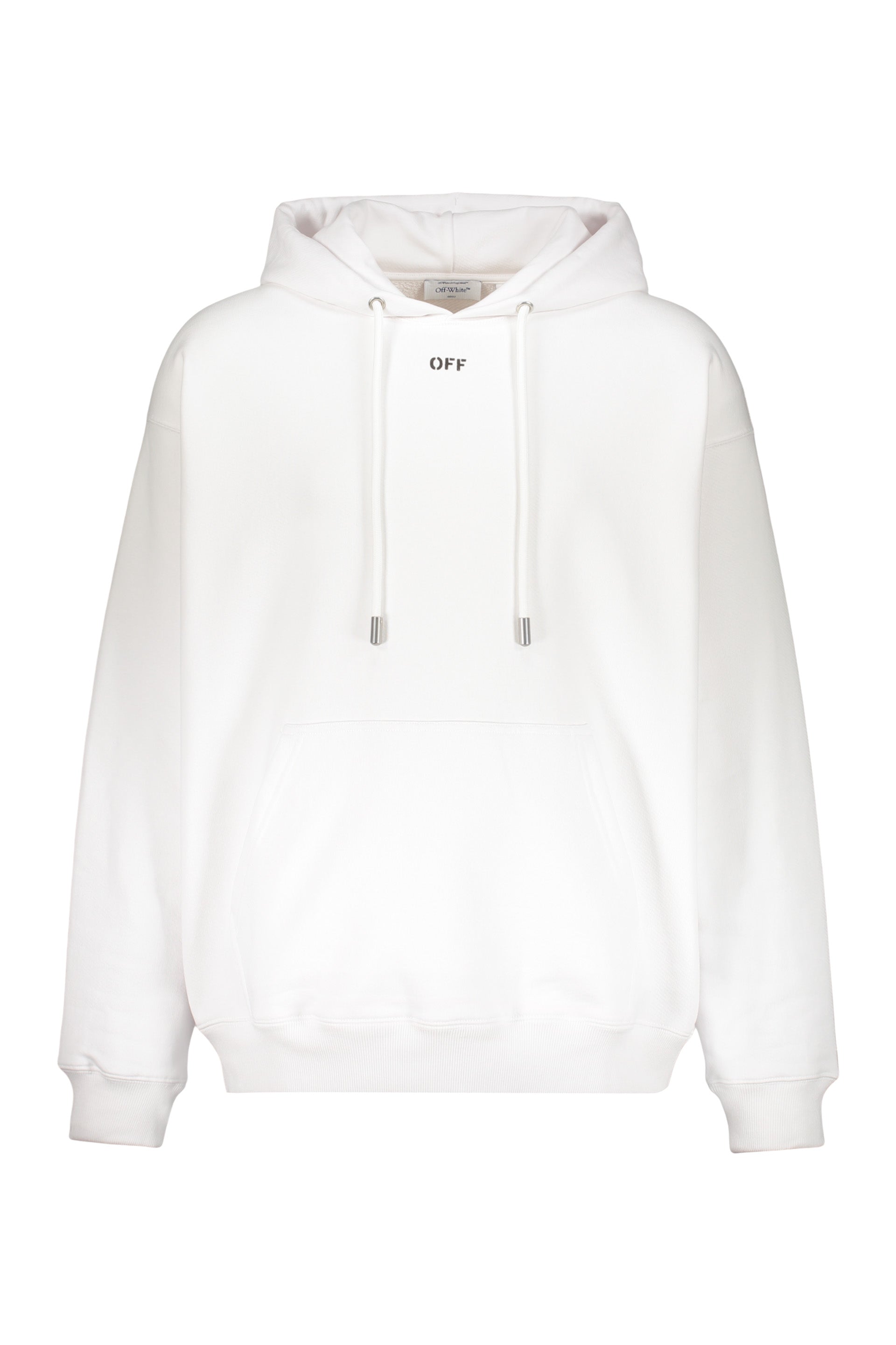 Hooded sweatshirt in comfortable and versatile white.