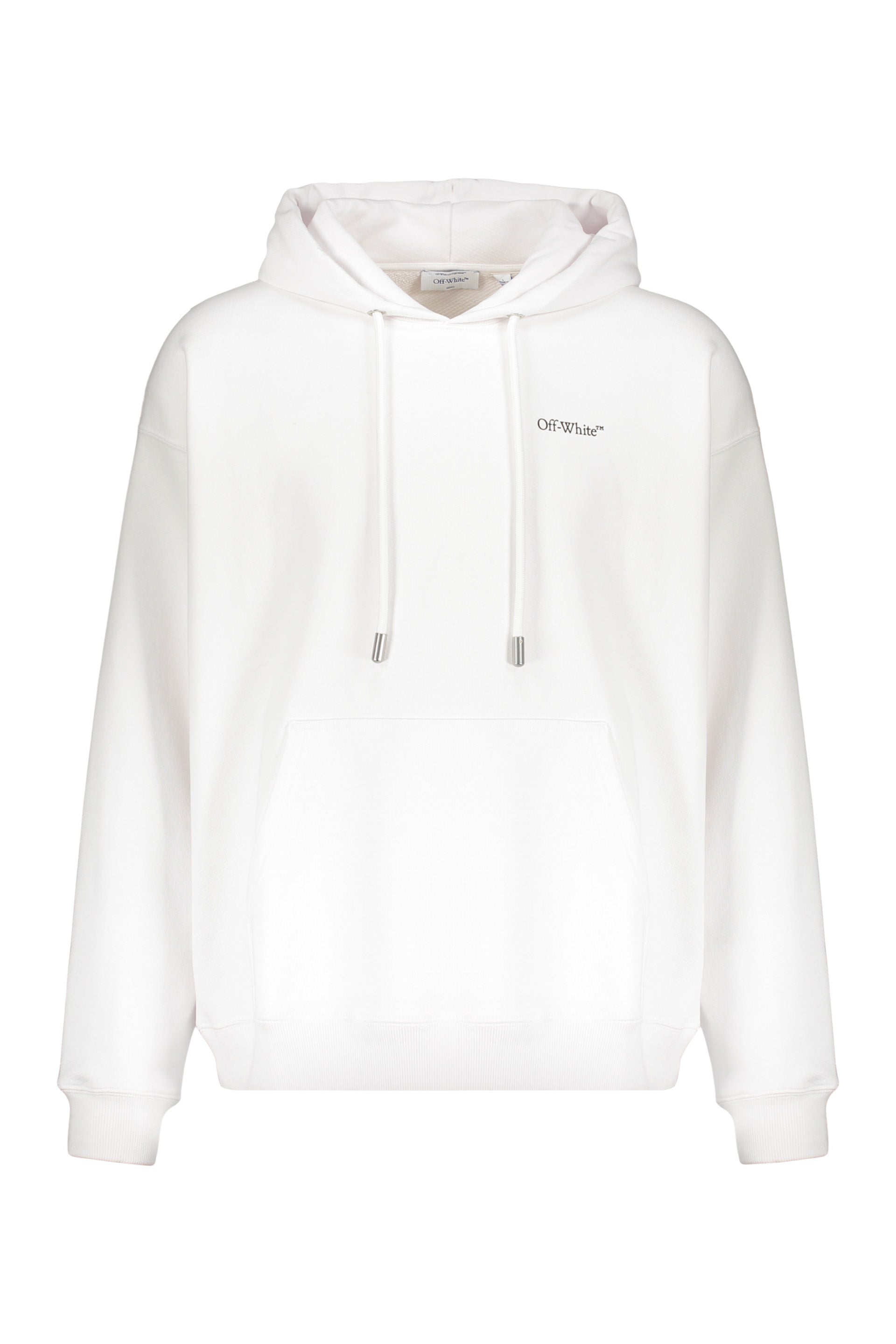 Sweatshirt White with Hood and Pocket