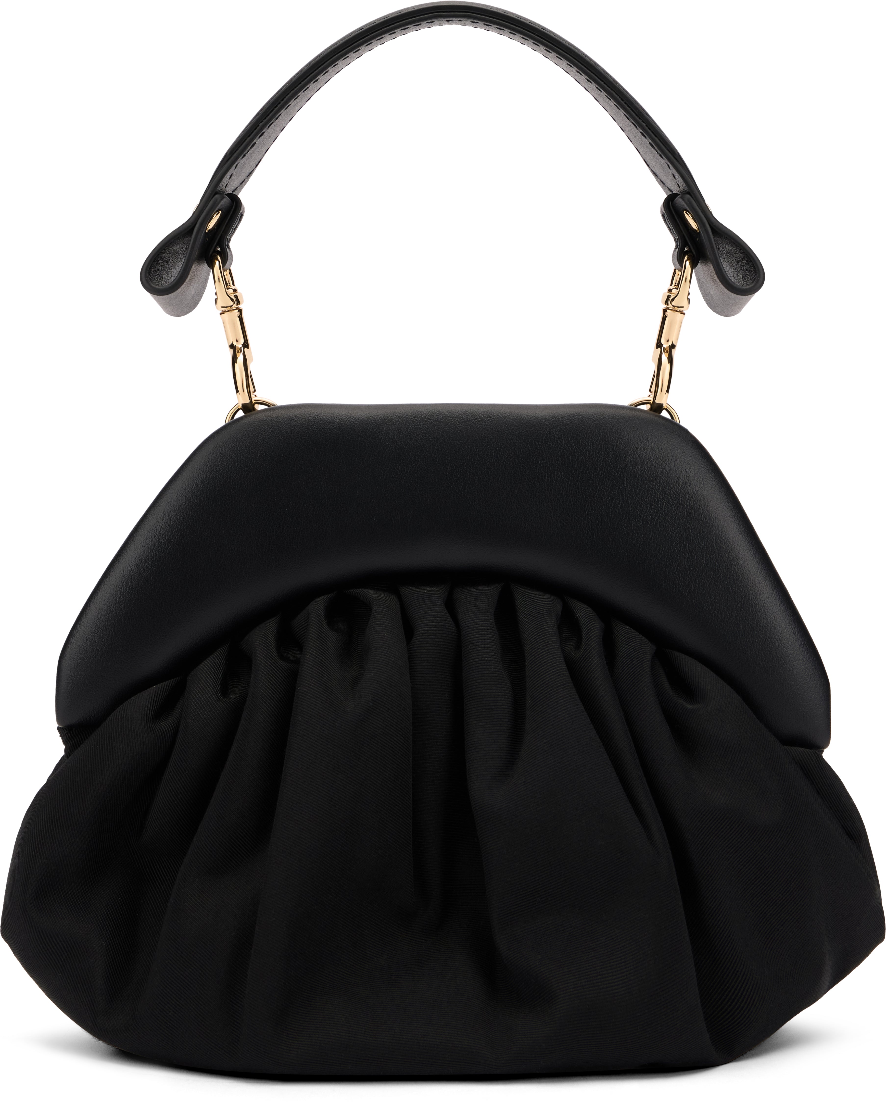 Clutch with handle and shoulder strap