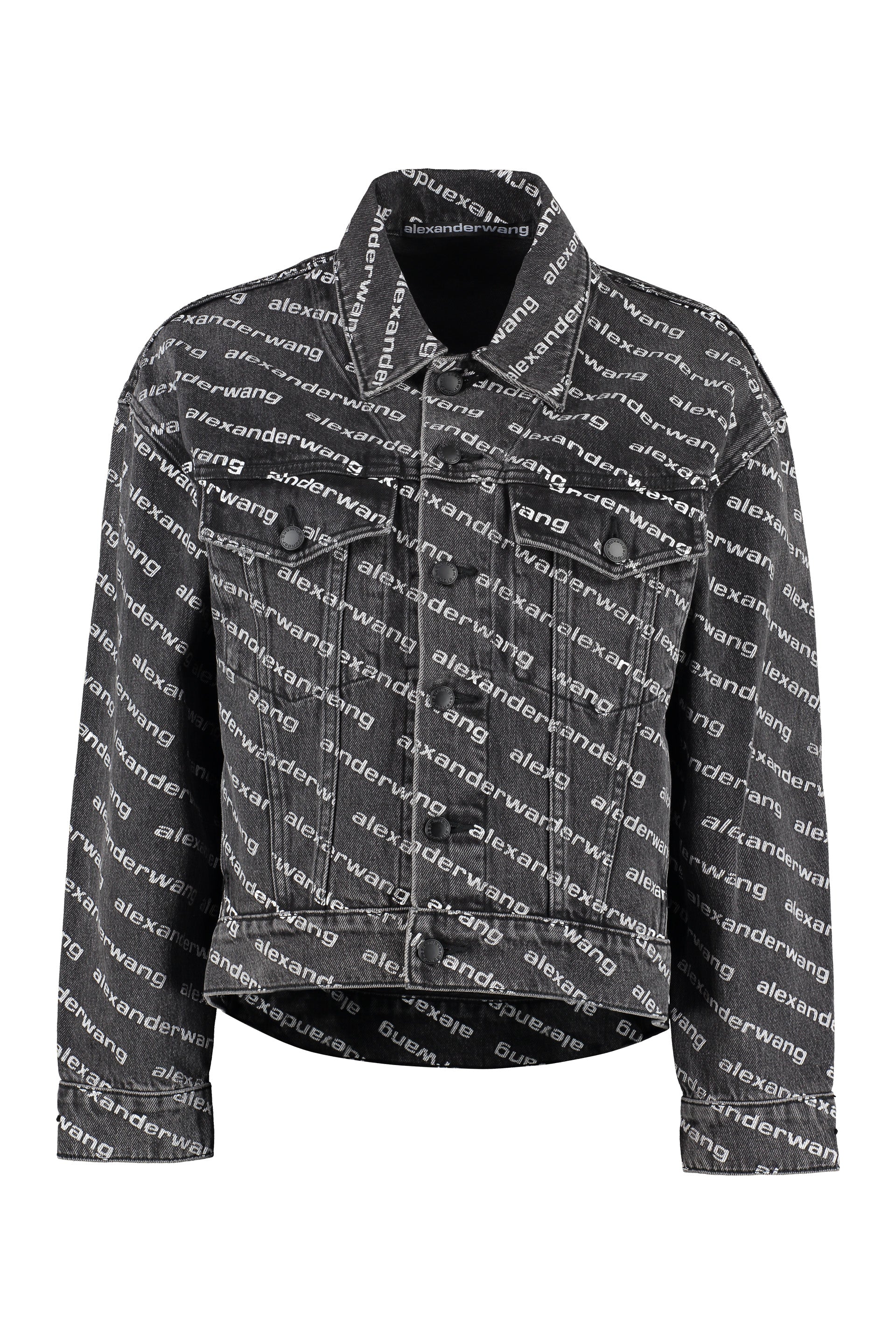 Printed denim jacket