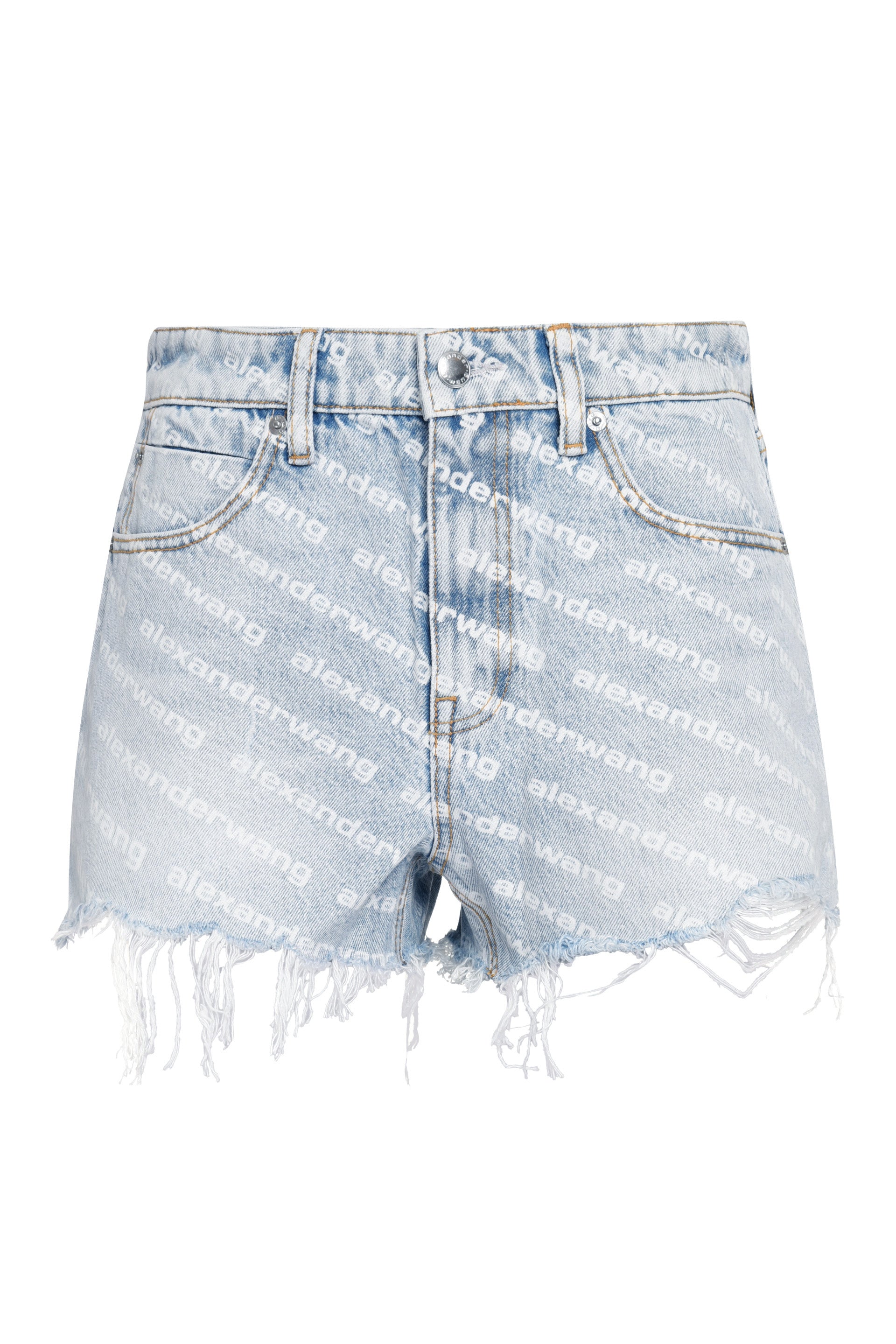 Bite High-rise cut-off denim shorts