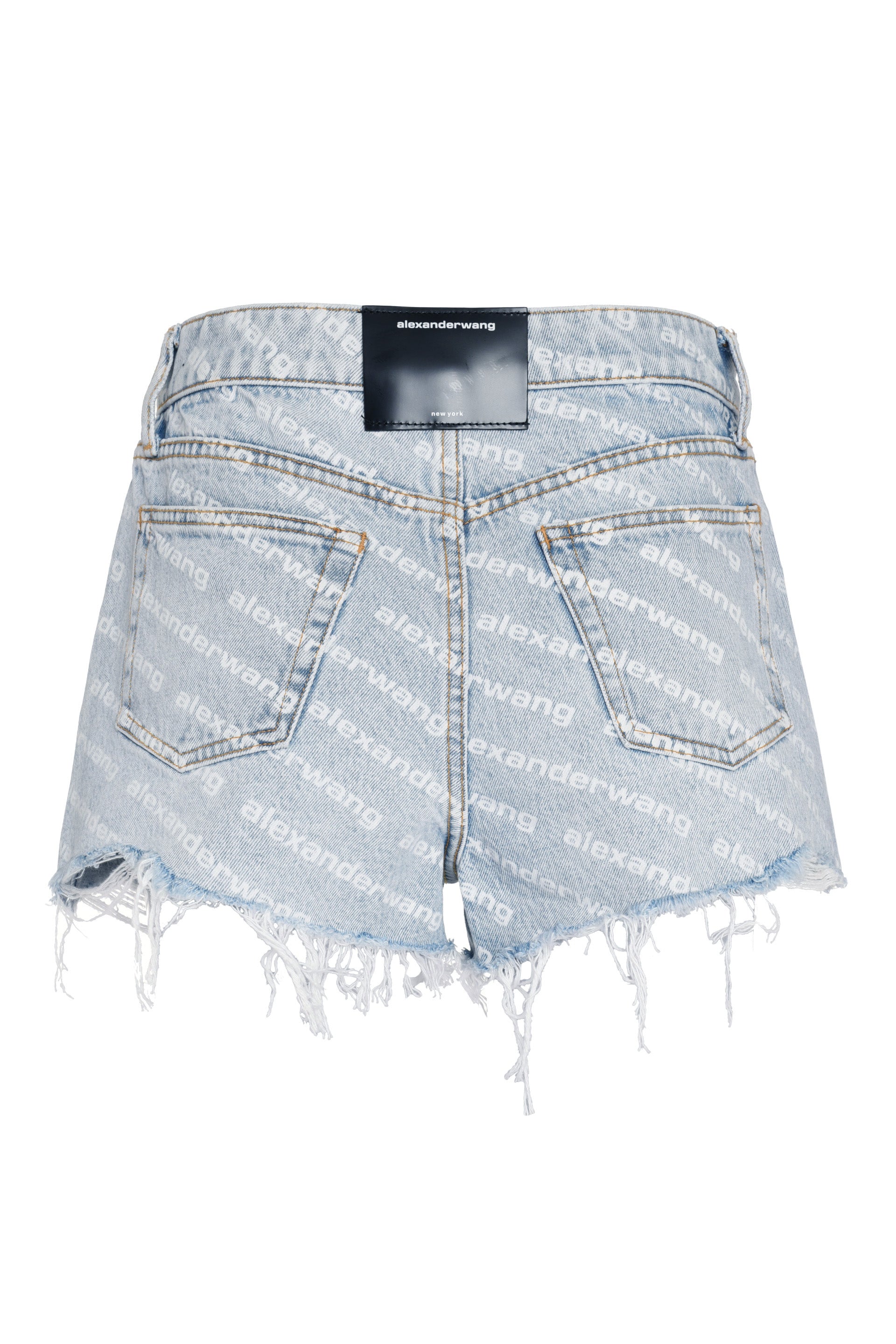 Bite High-rise cut-off denim shorts