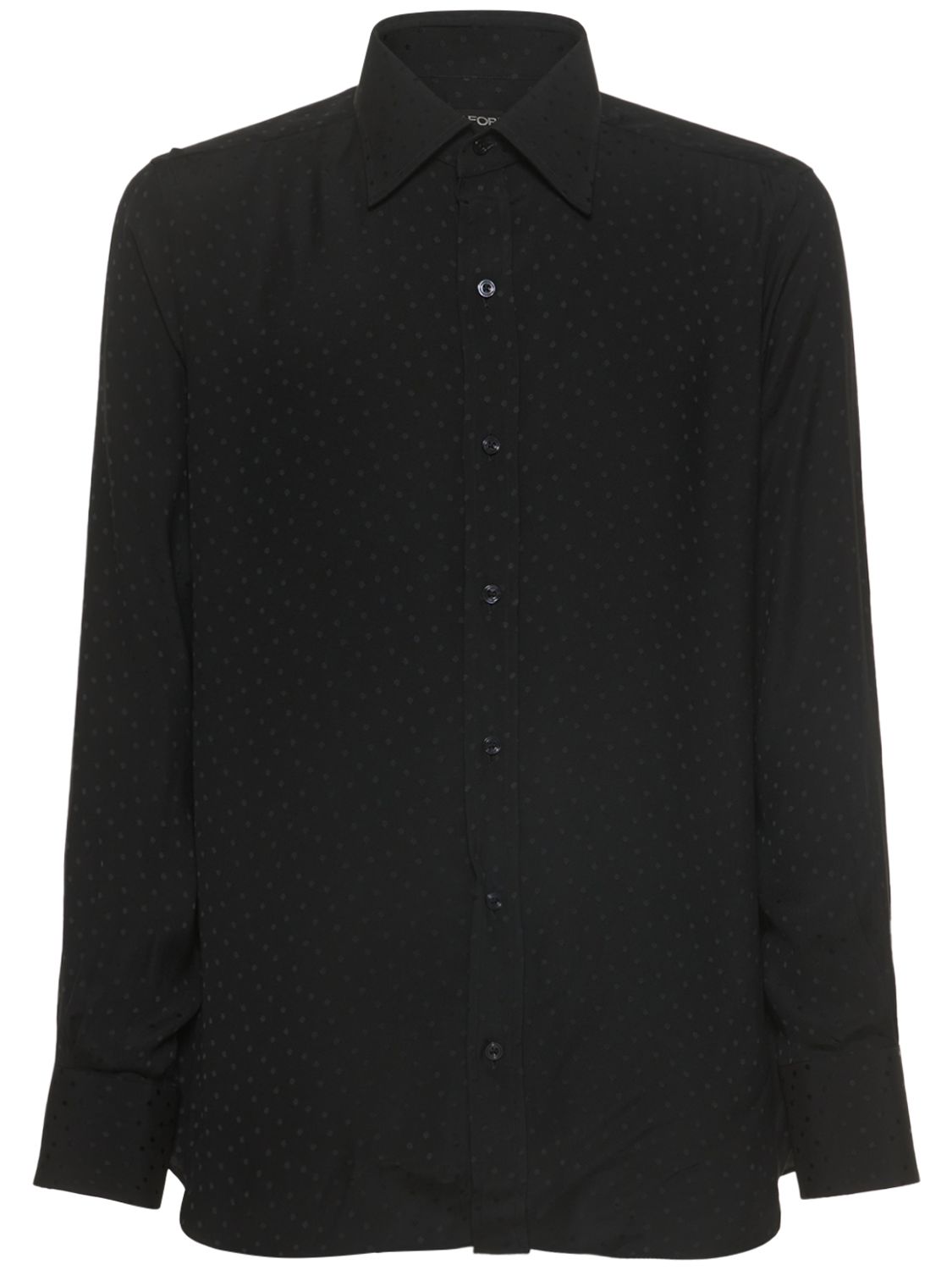 Minimalist black shirt with collar
