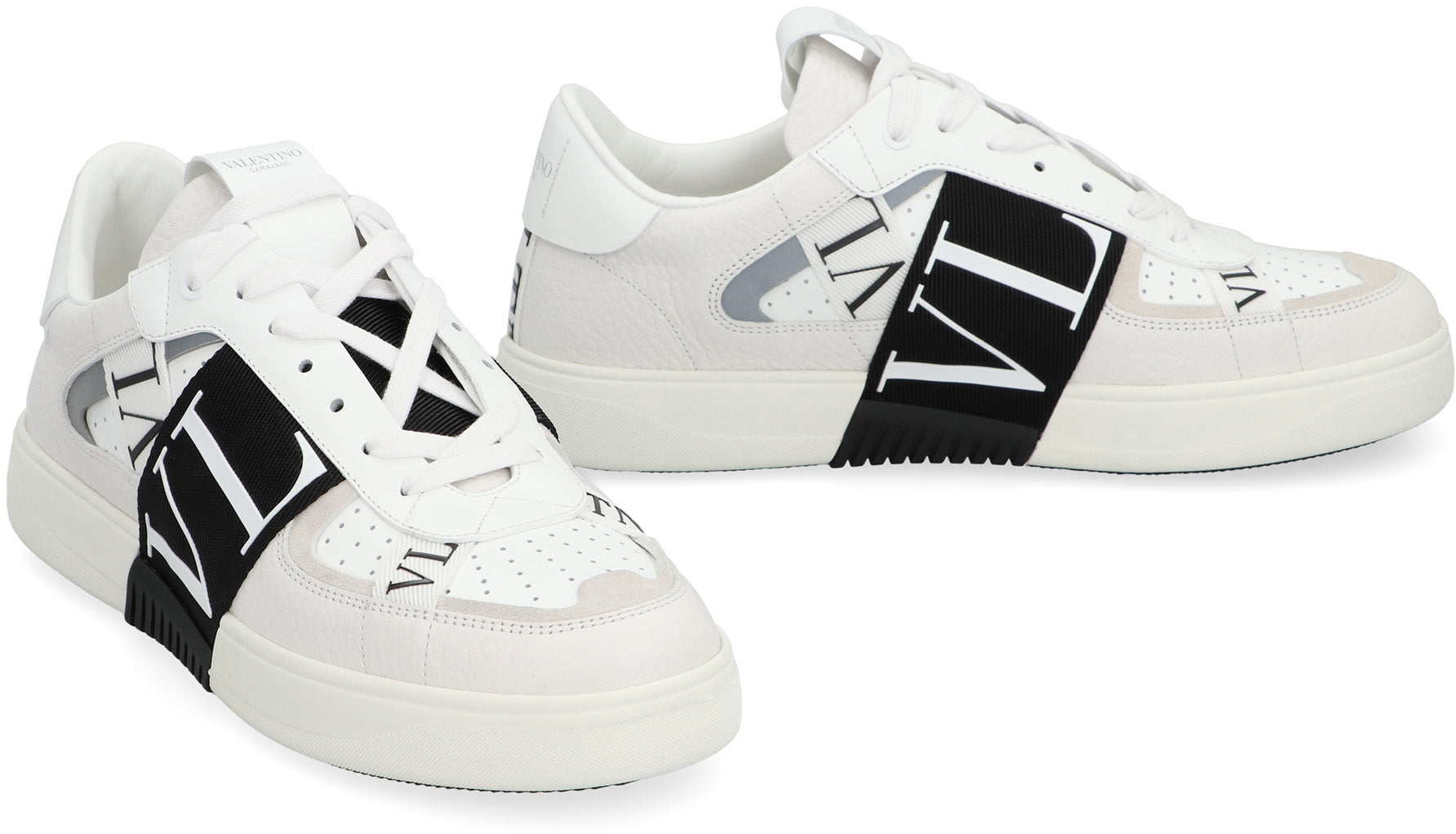 Valentino Garavani - VL7N leather and fabric low-top sneakers