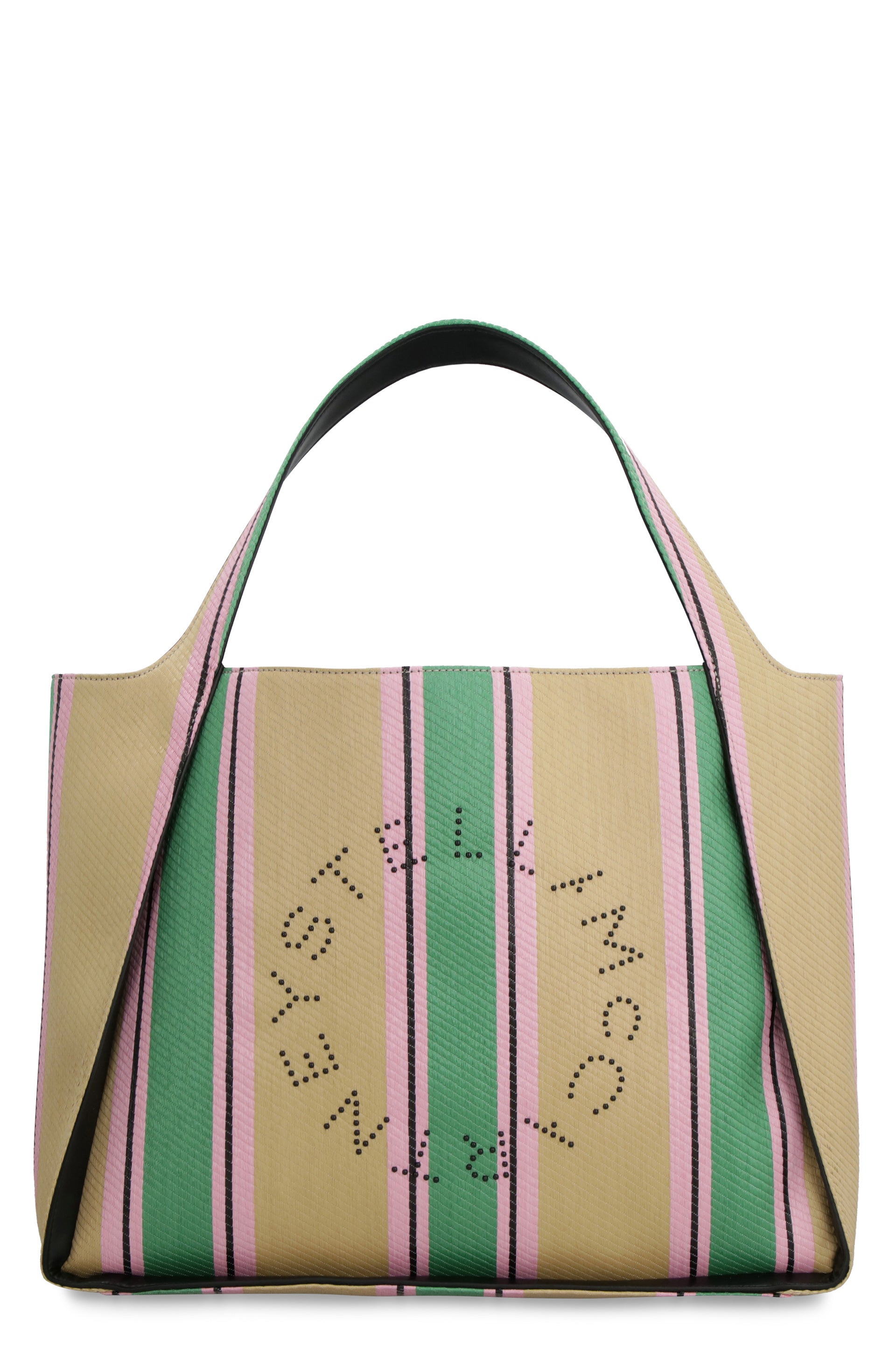 Stella Logo raffia tote bag