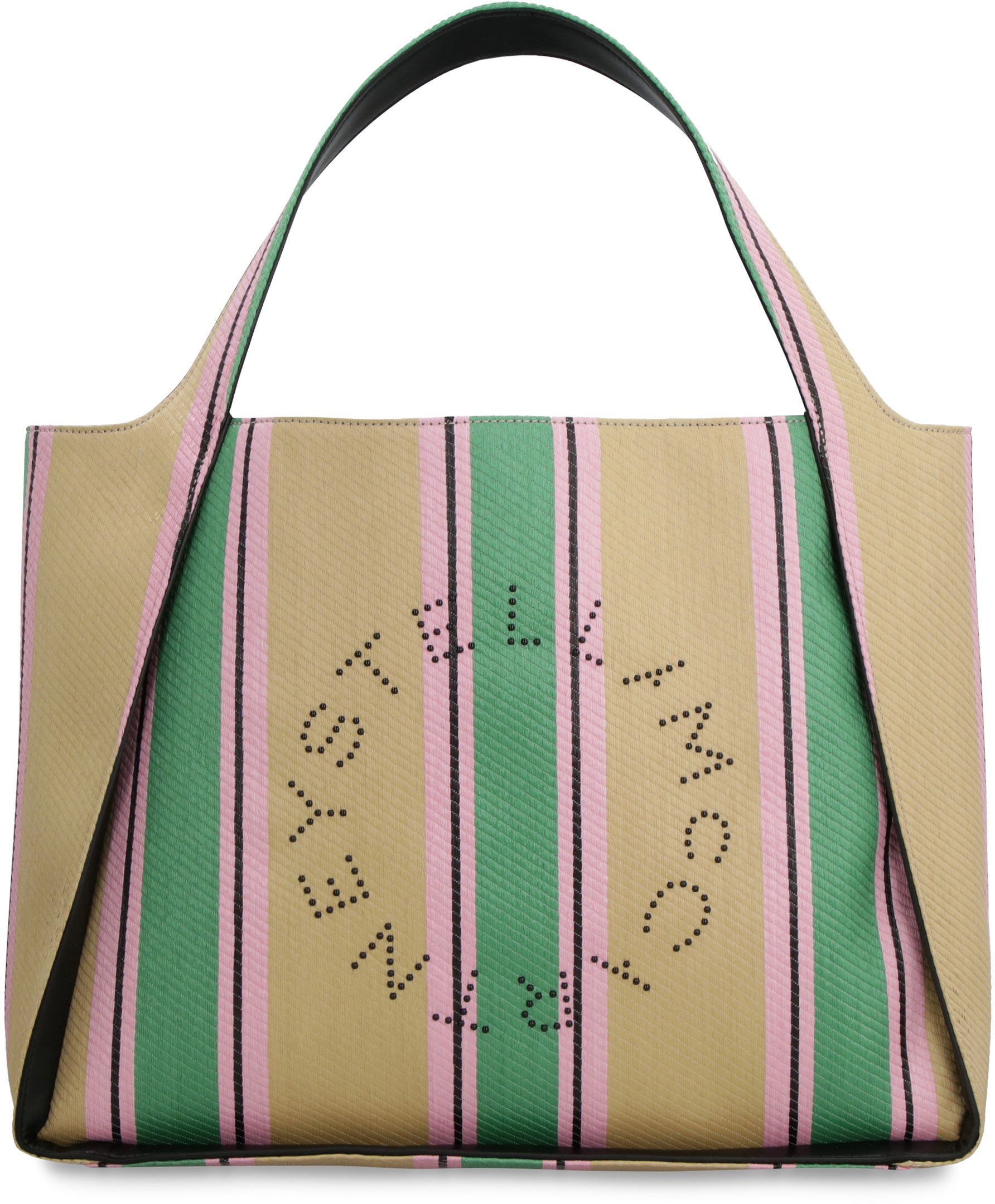 Stella Logo raffia tote bag