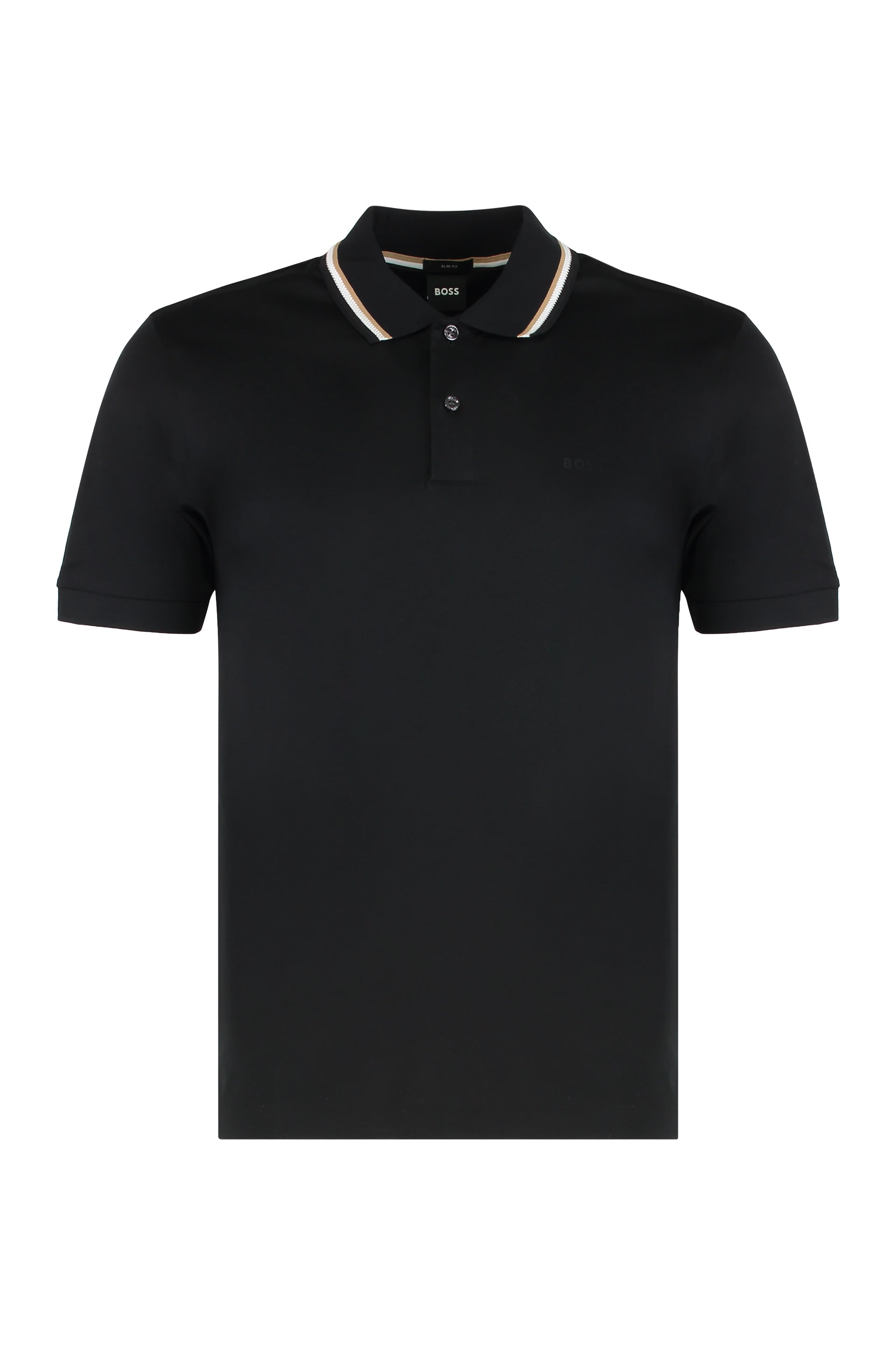 Slim fit cotton polo