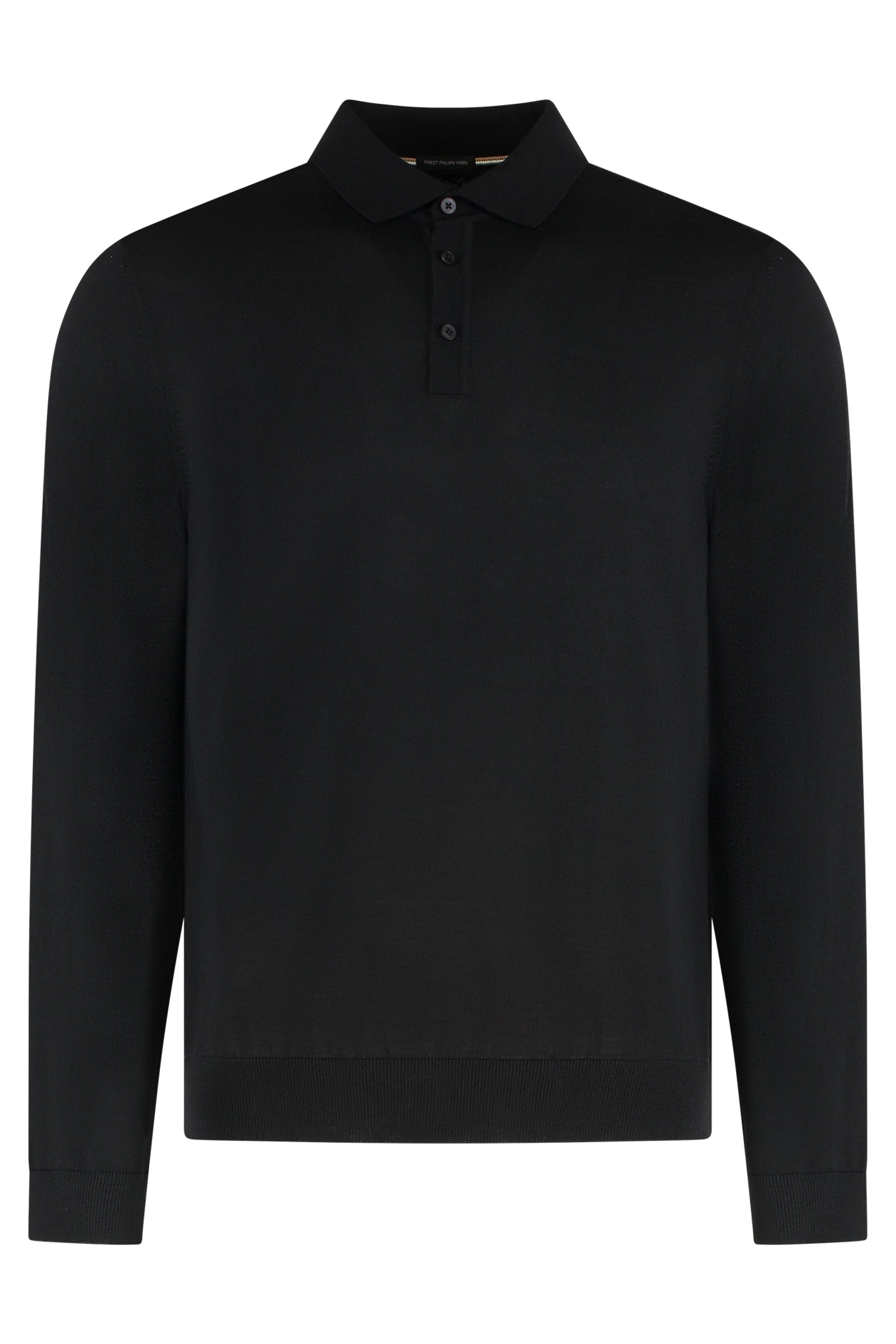 Knitted wool polo shirt