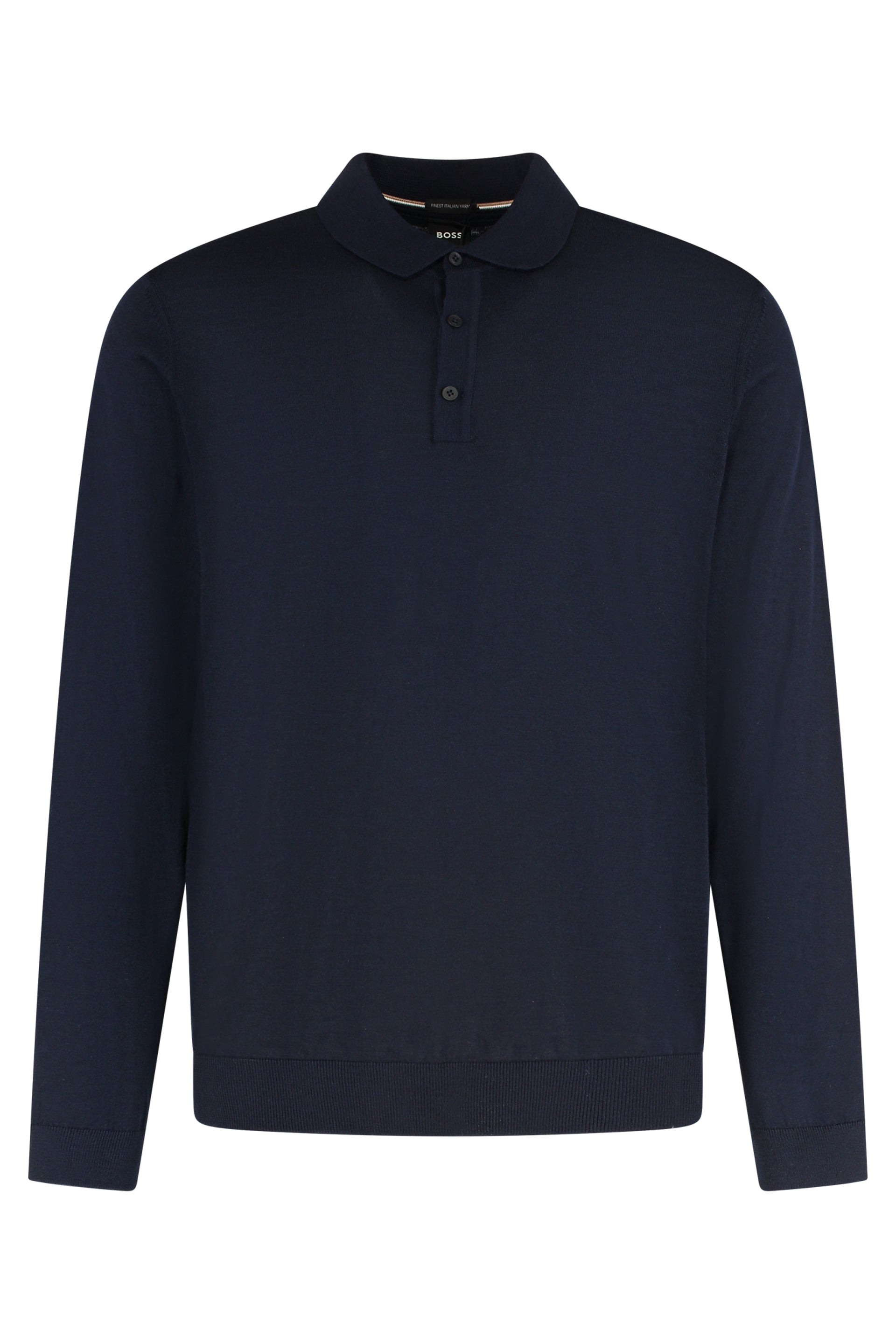 Knitted wool polo shirt