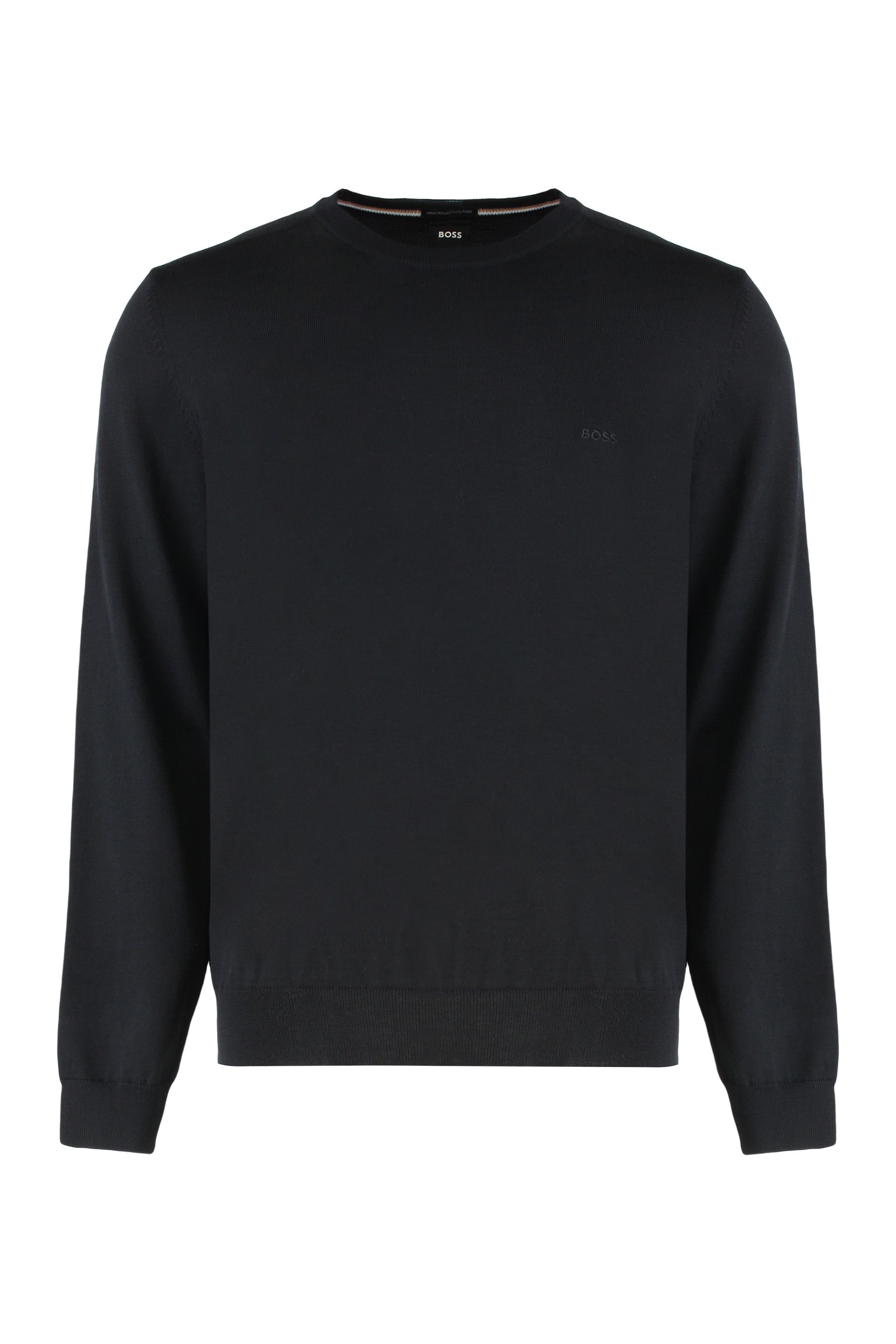 virgin wool crew-neck sweater