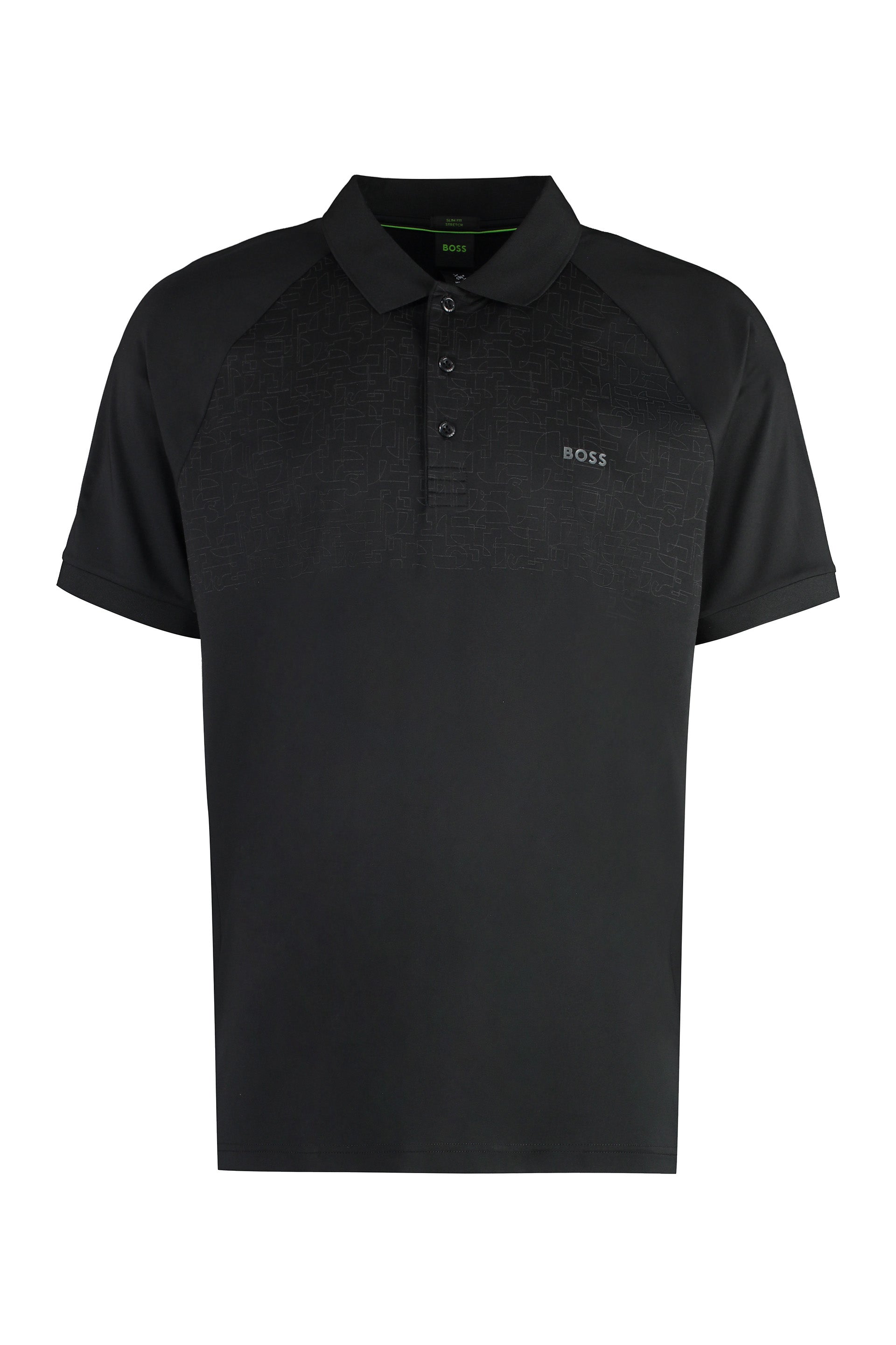 Logo print jersey polo shirt