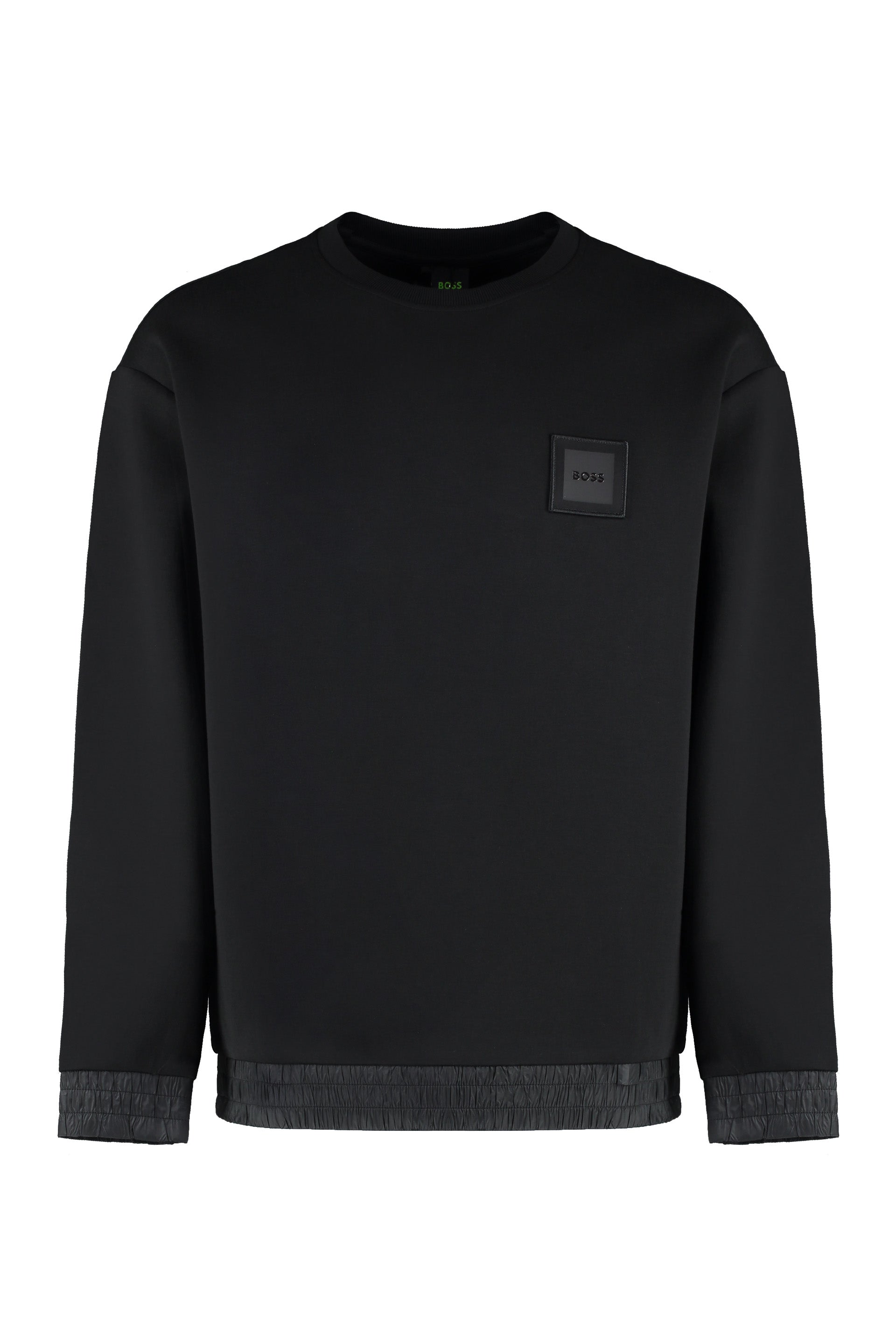 Cotton blend crew-neck sweatshirt