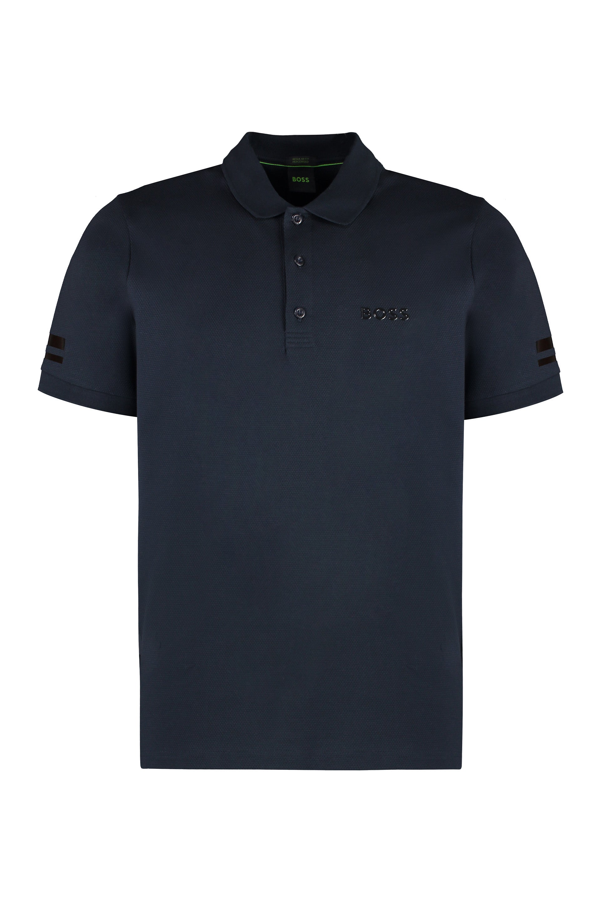 Stretch cotton short sleeve polo shirt