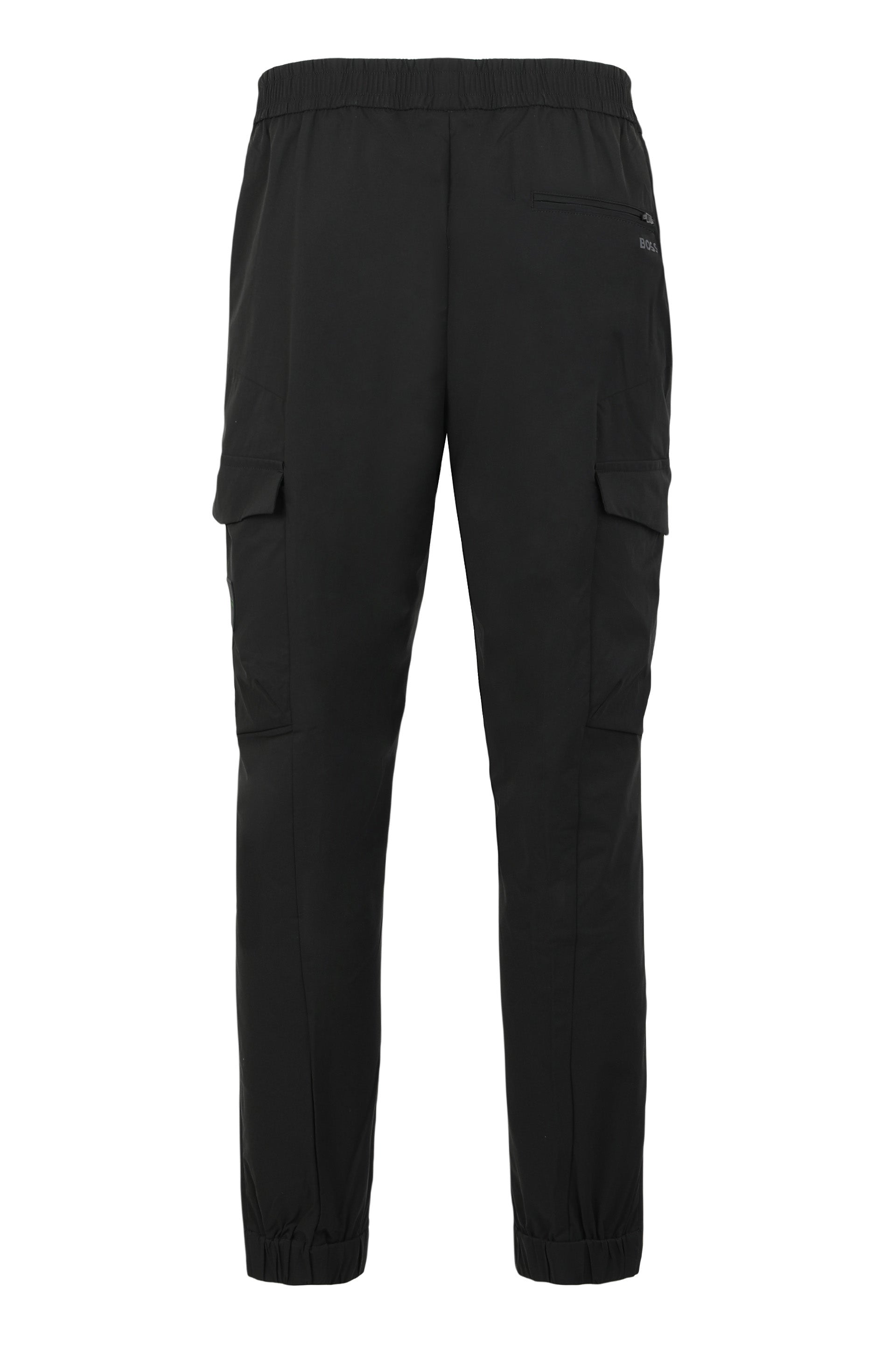 Pants in elastic poplin