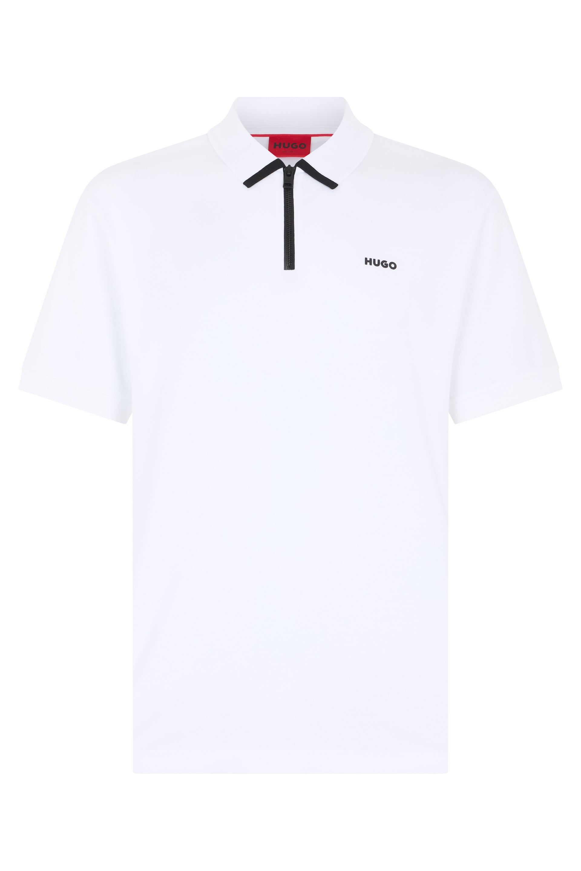 Cotton polo with zipper