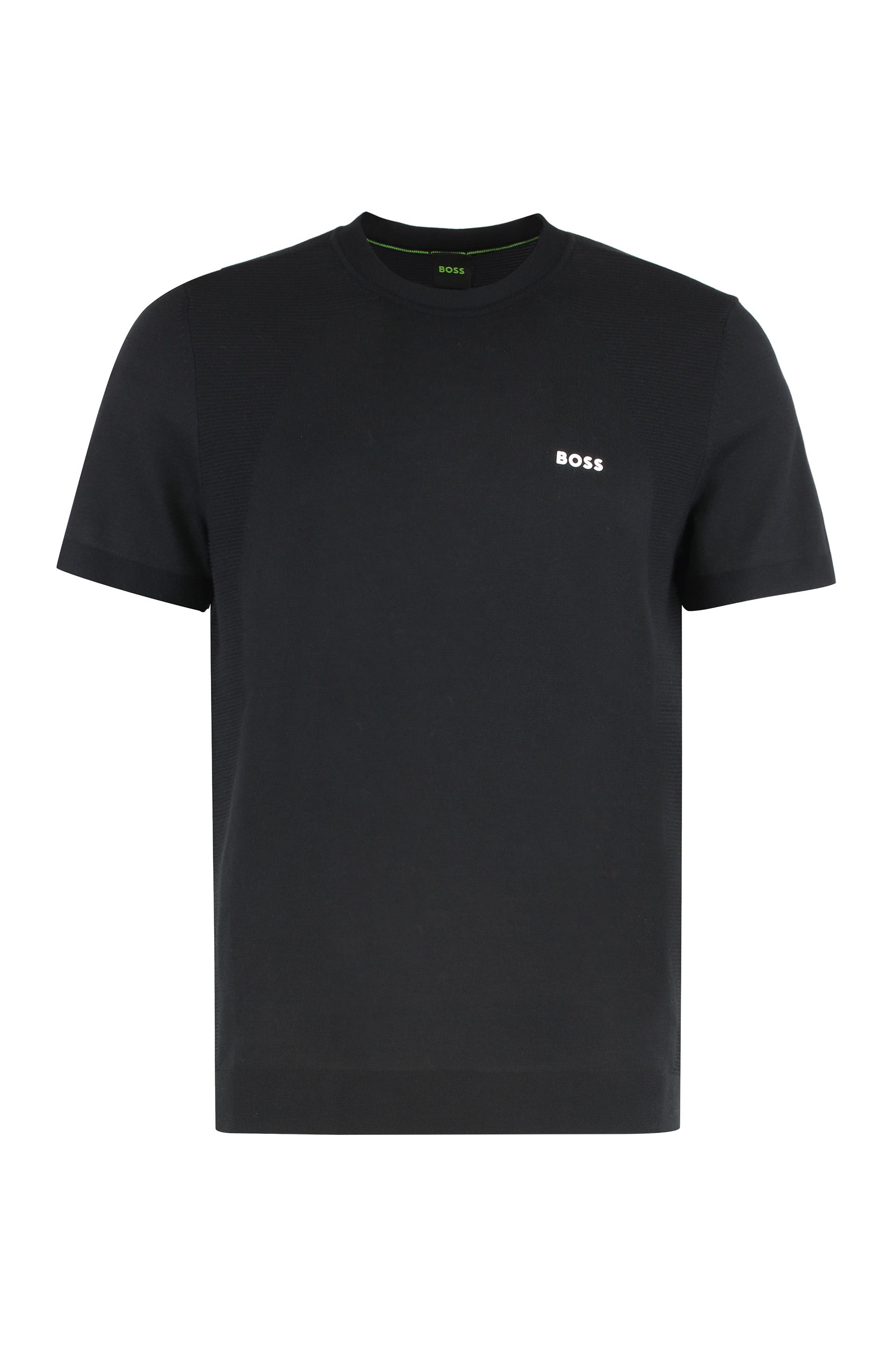 Crew neck t-shirt in cotton blend