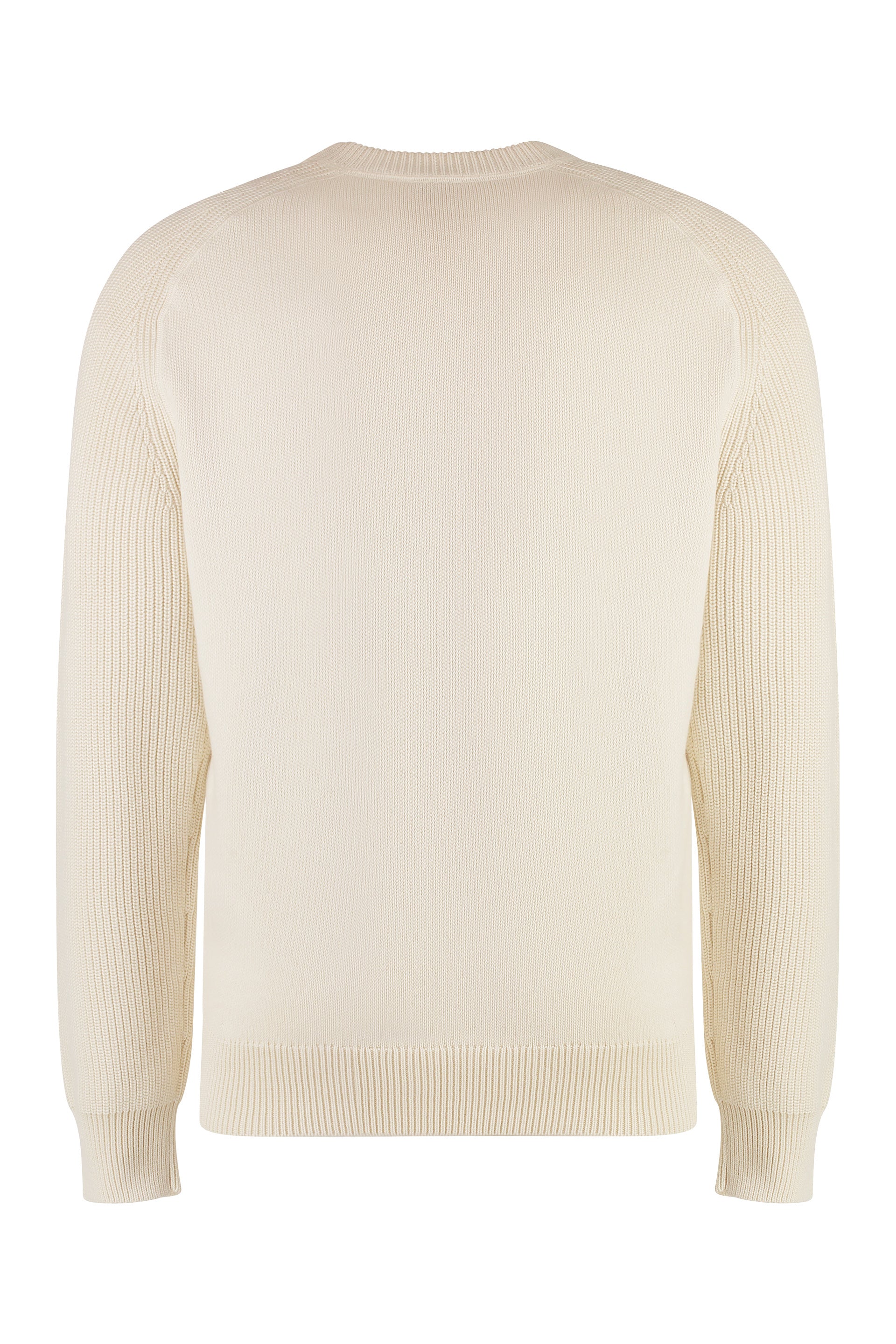 Cotton blend crew-neck sweater