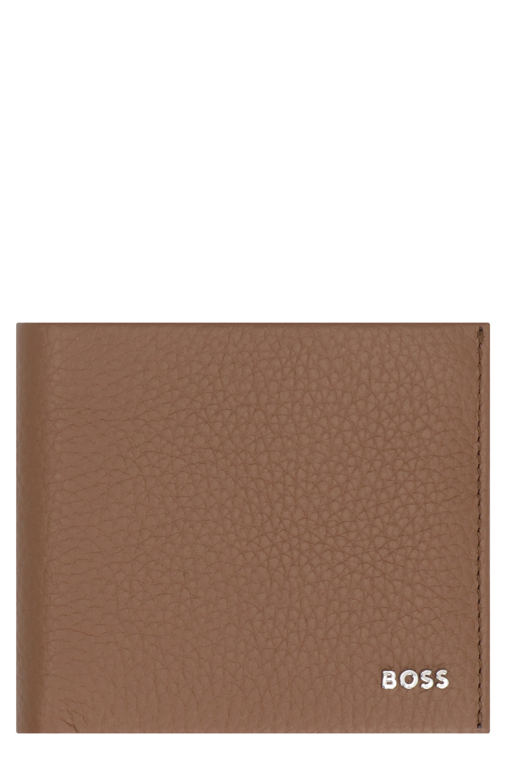 Logo leather wallet