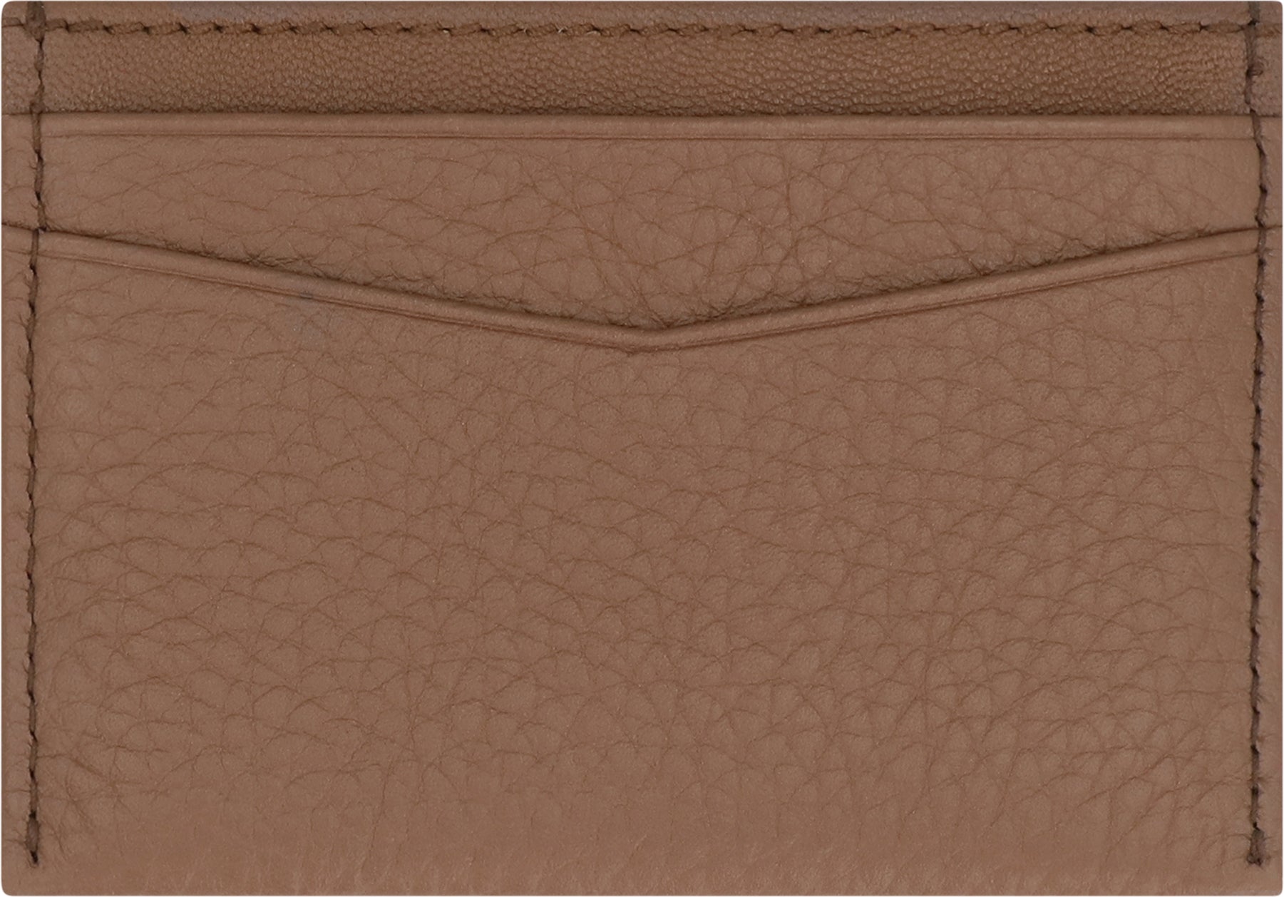 Logo detail leather card holder