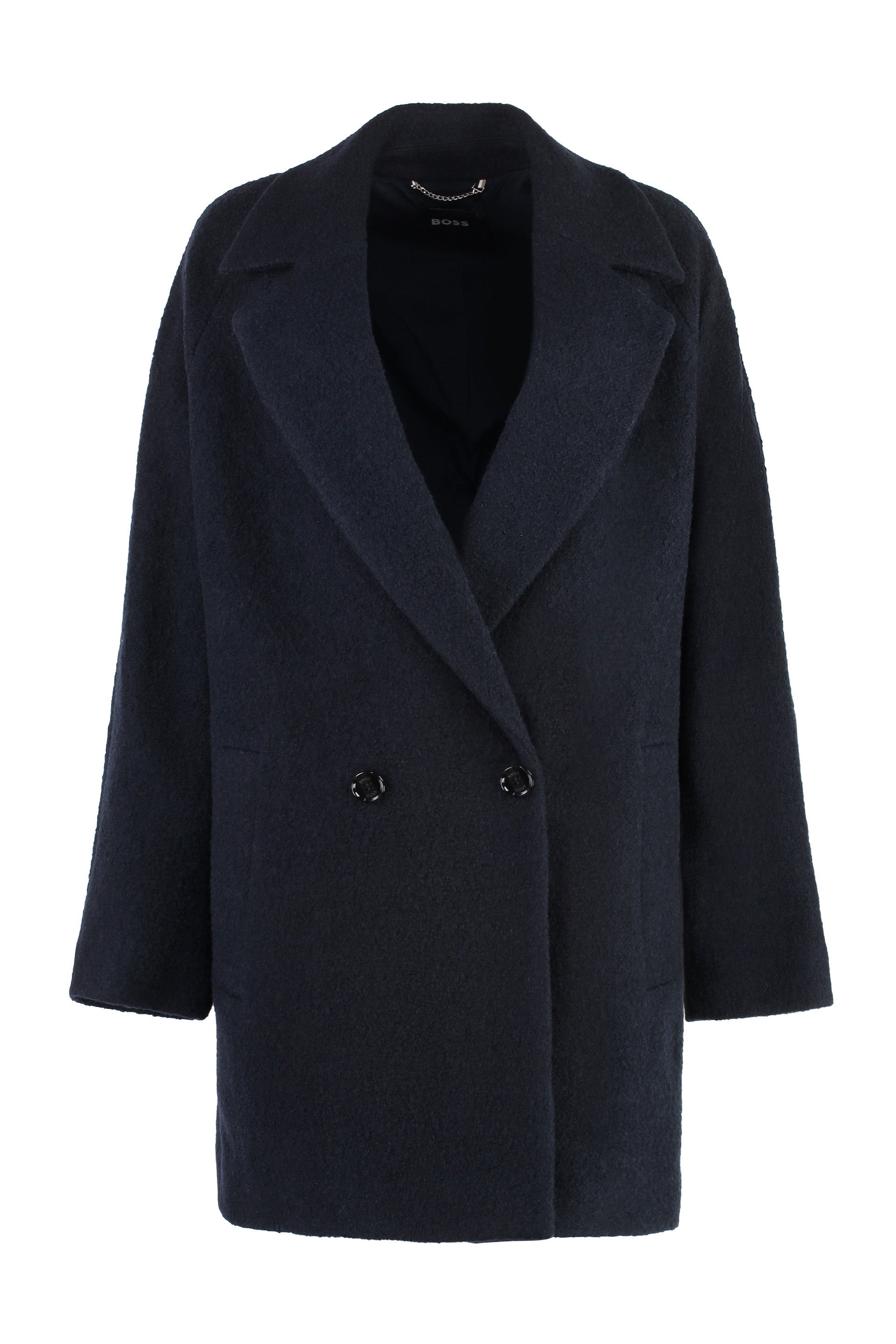 Double-breasted wool coat