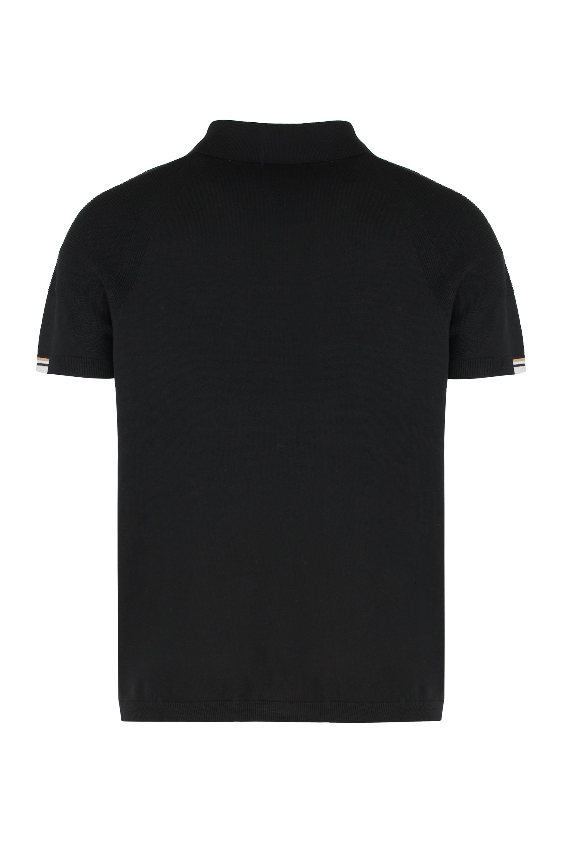 Short sleeve polo with zip