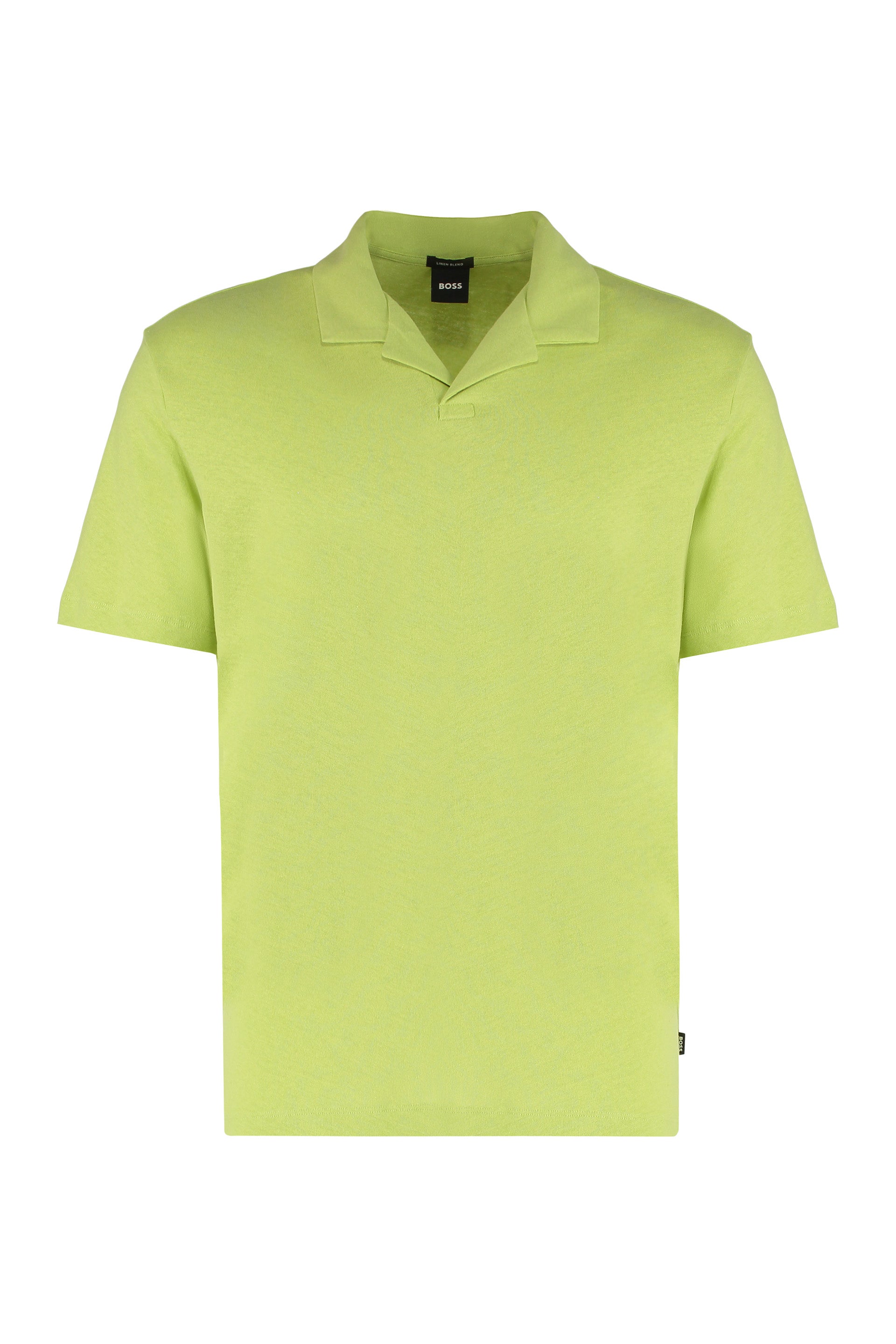 Cotton-linen polo shirt