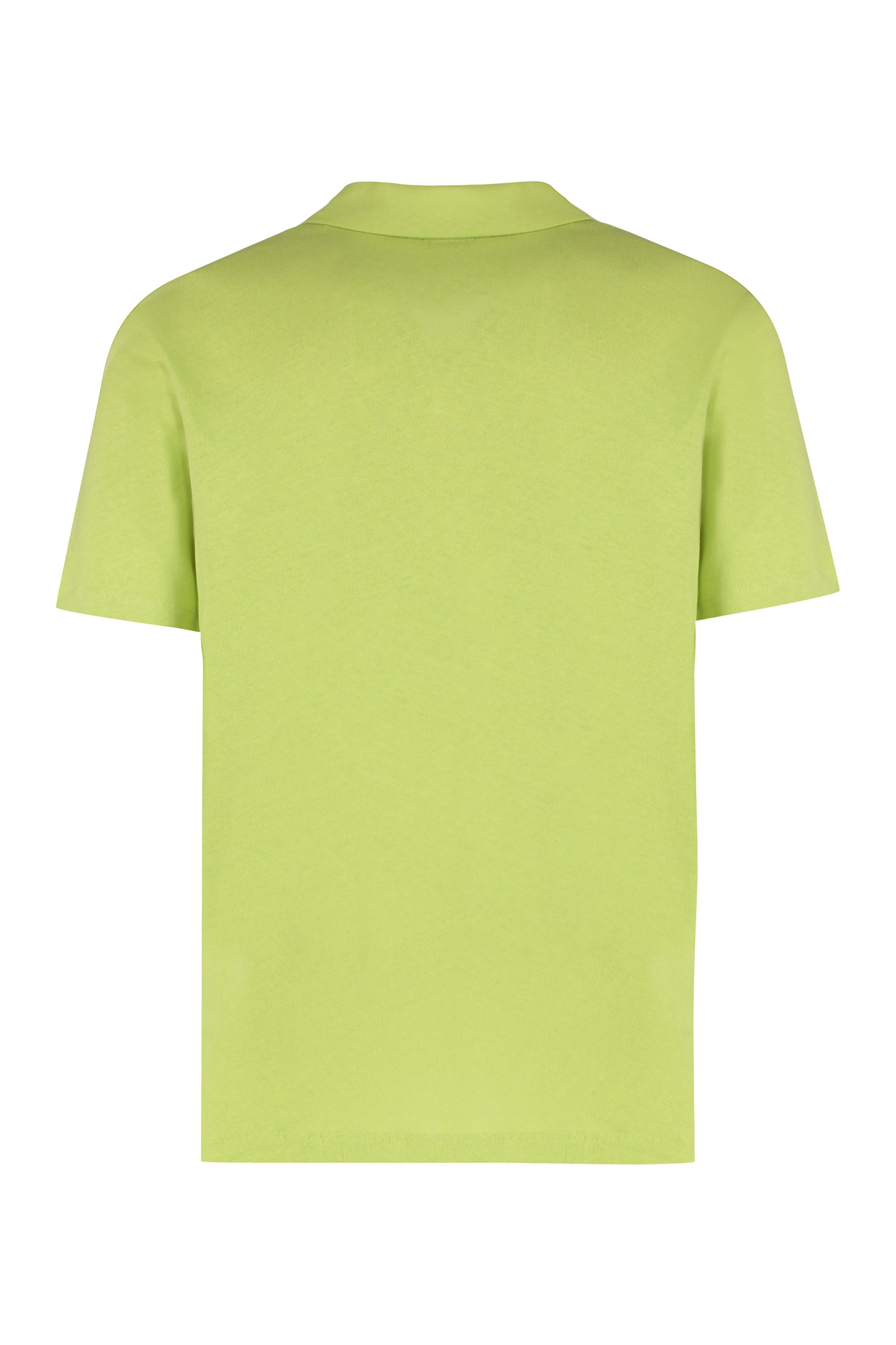 Cotton-linen polo shirt