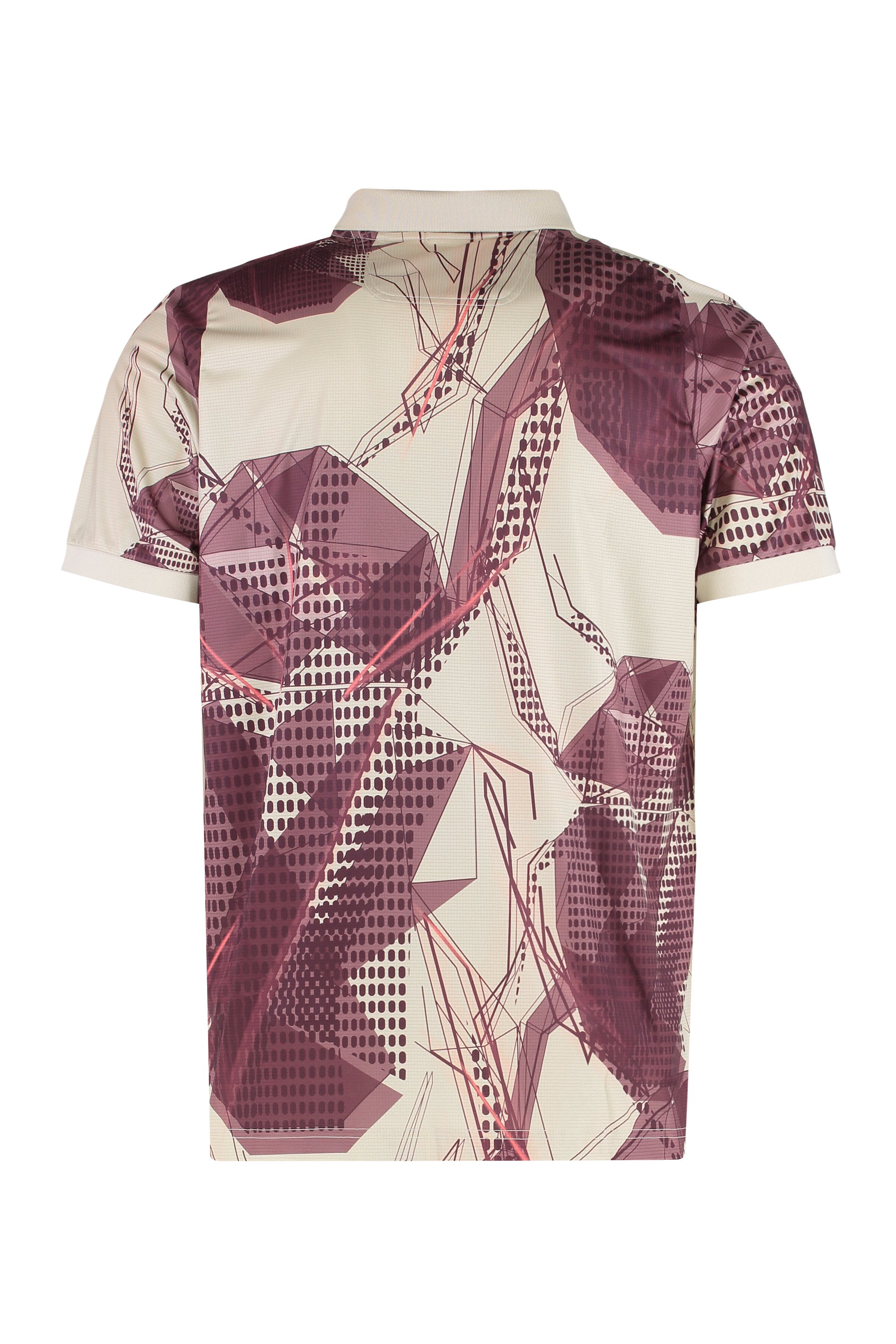 Printed short sleeve polo