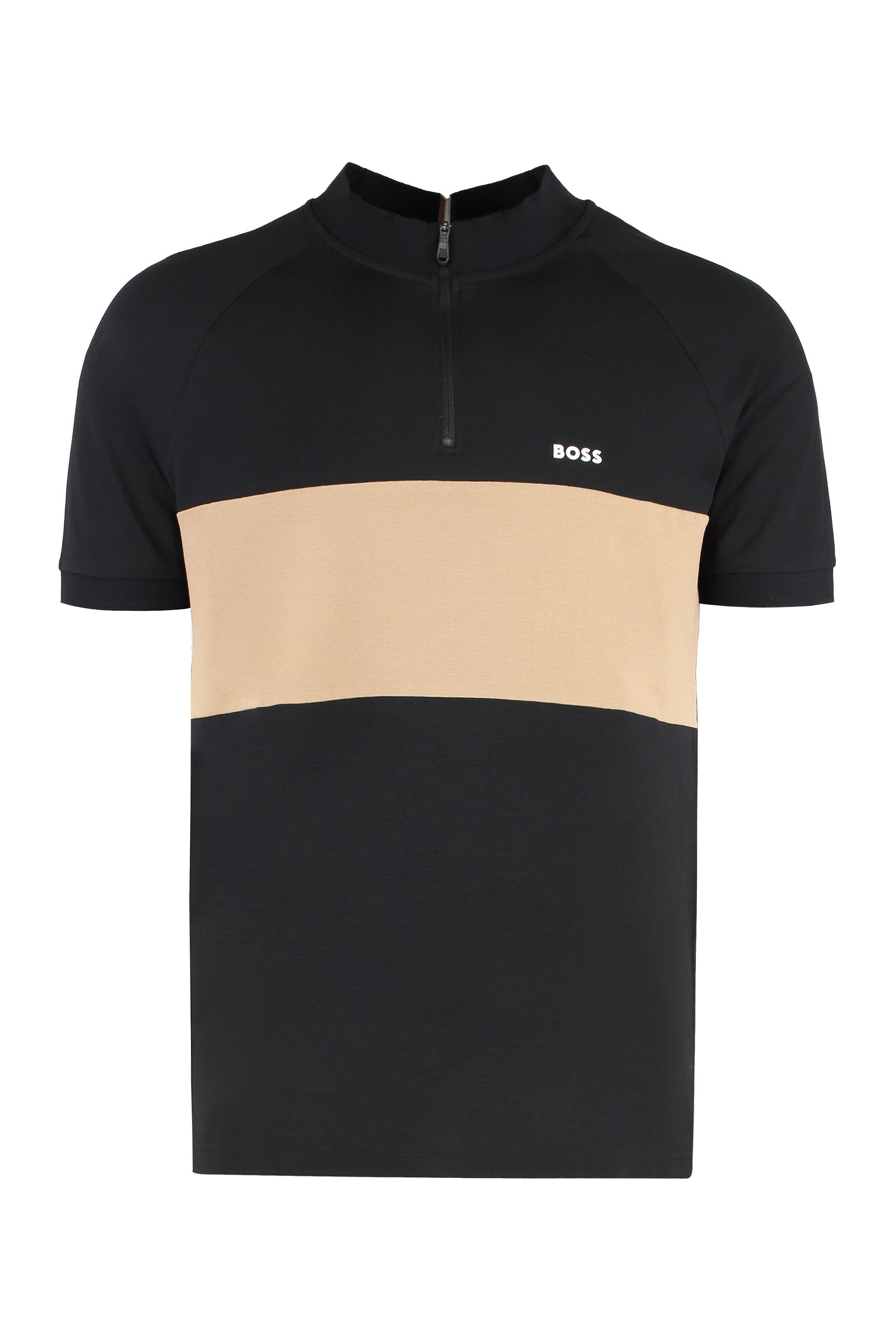 Stretch cotton piqué polo shirt