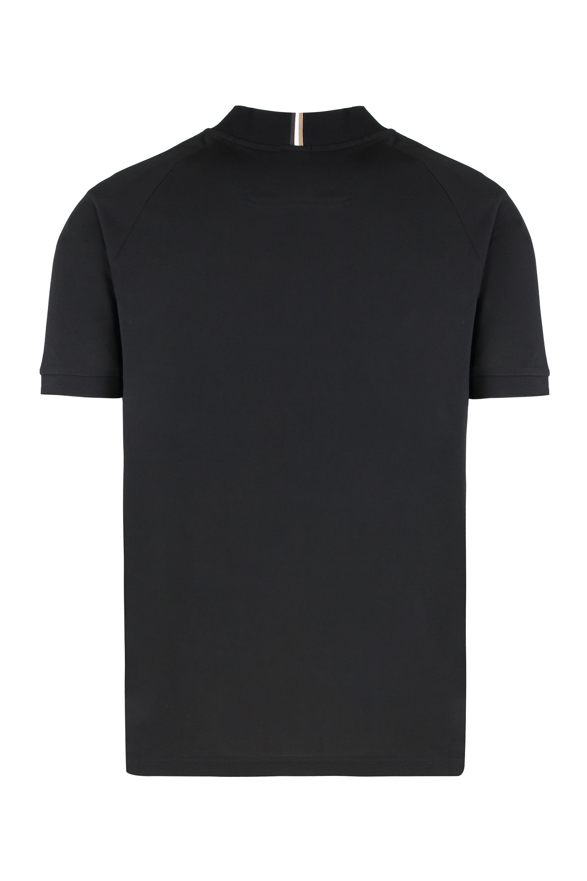 Stretch cotton piqué polo shirt